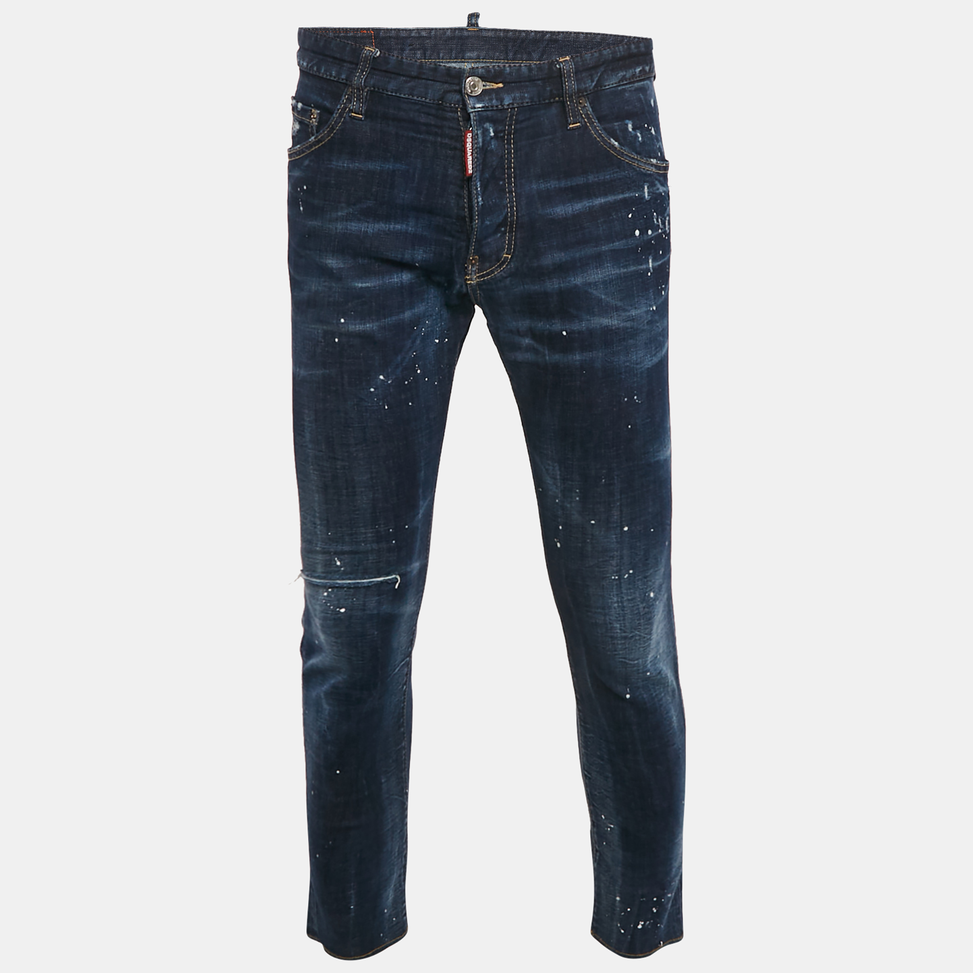 

Dsquared2 Blue Denim Distressed Jeans M Waist 37"