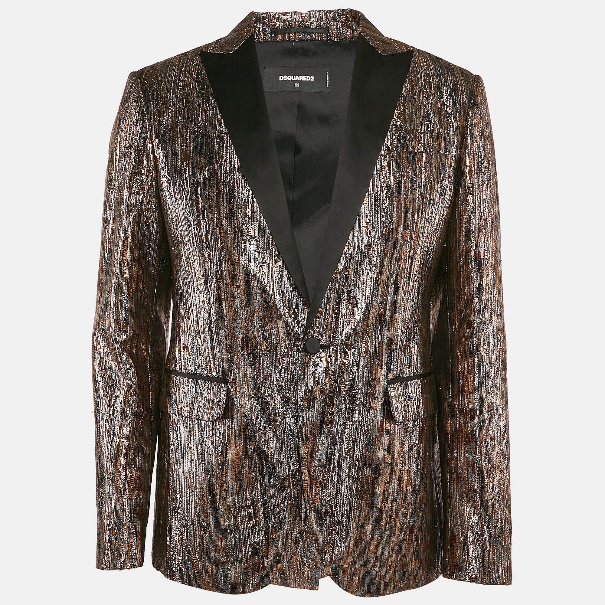 

Dsquared2 Metallic Lurex Single Breasted Blazer XL