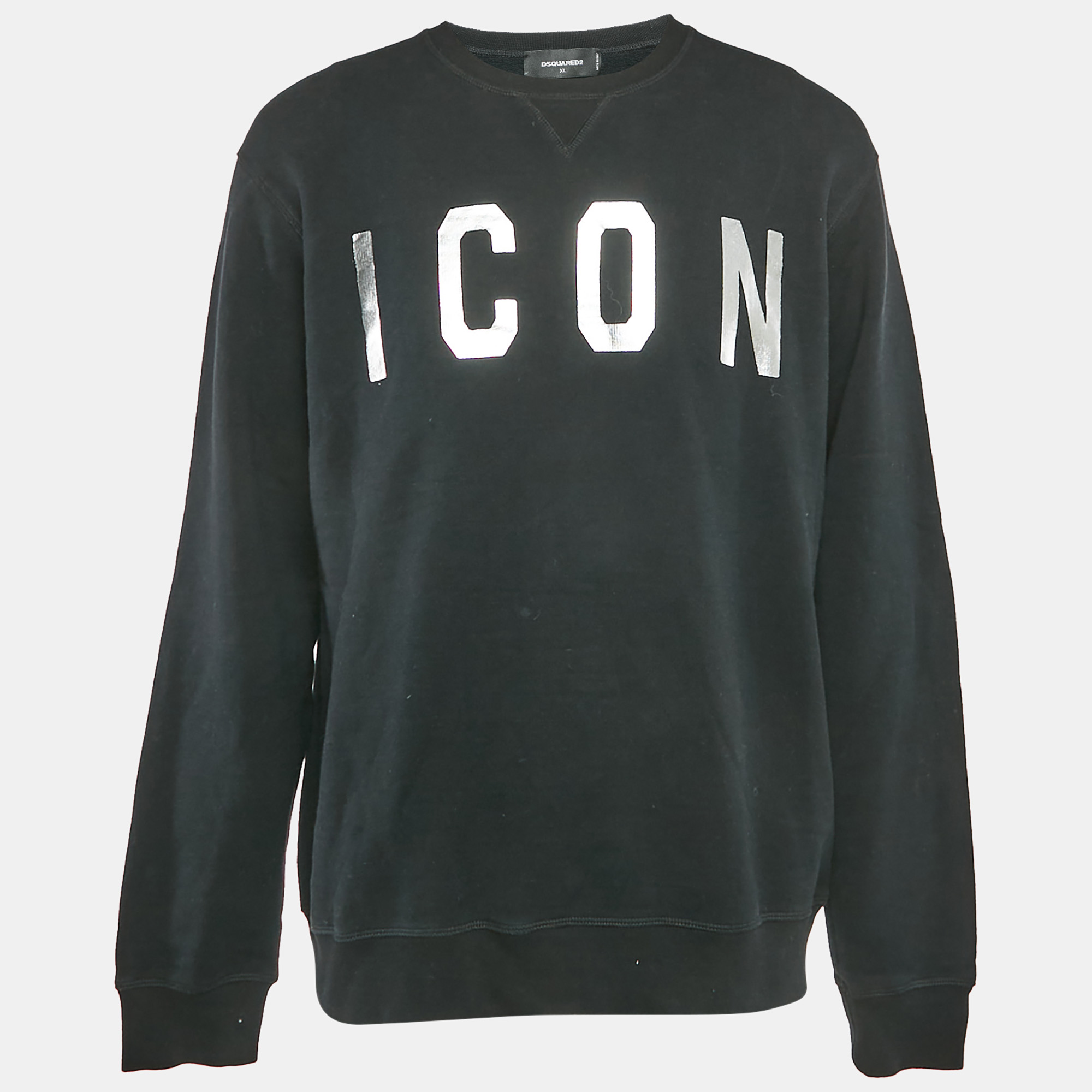 

Dsquared2 Black Icon Print Cotton Cool Fit Sweatshirt XL