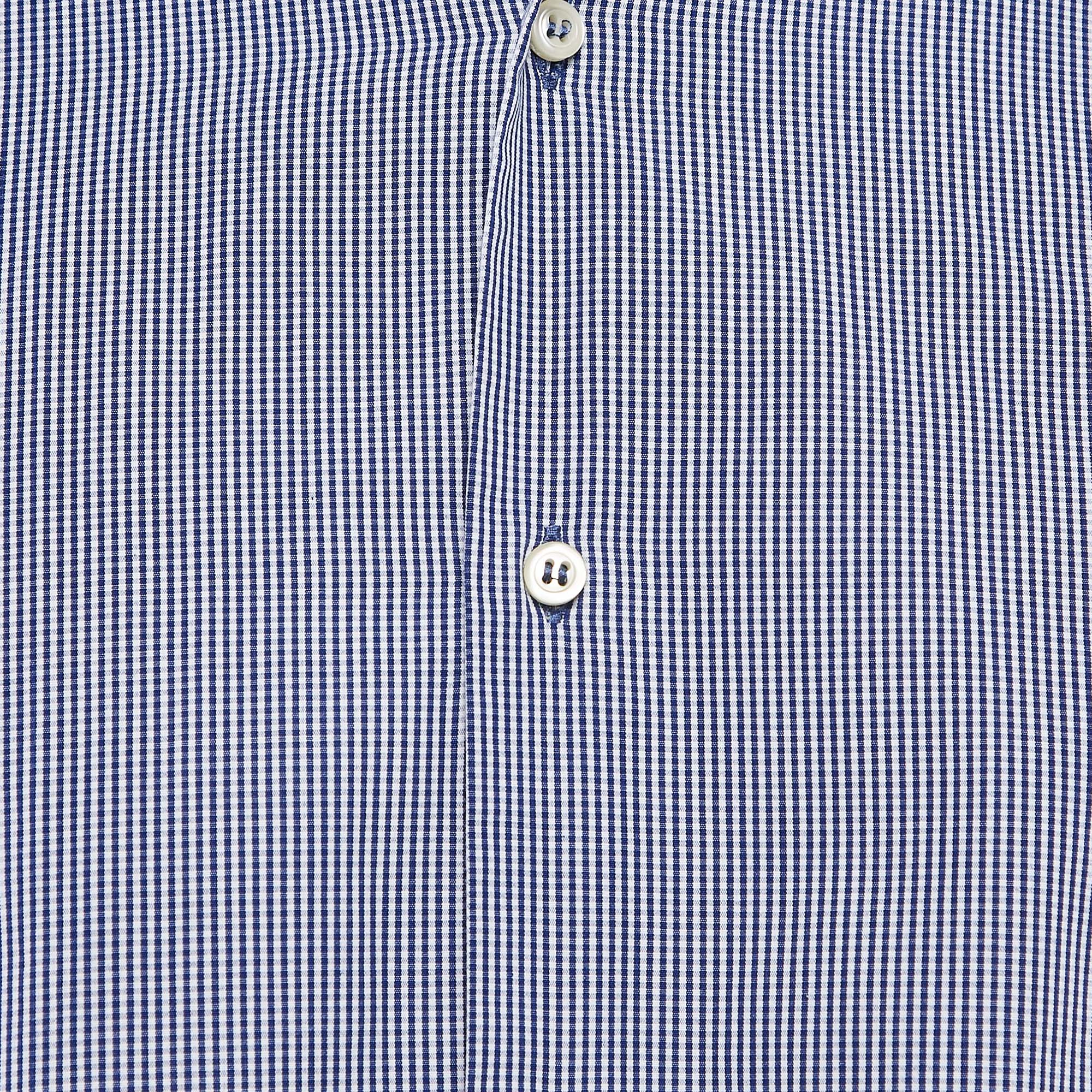 Dsquared2 Blue Paneled Cotton Short Sleeve Shirt L 