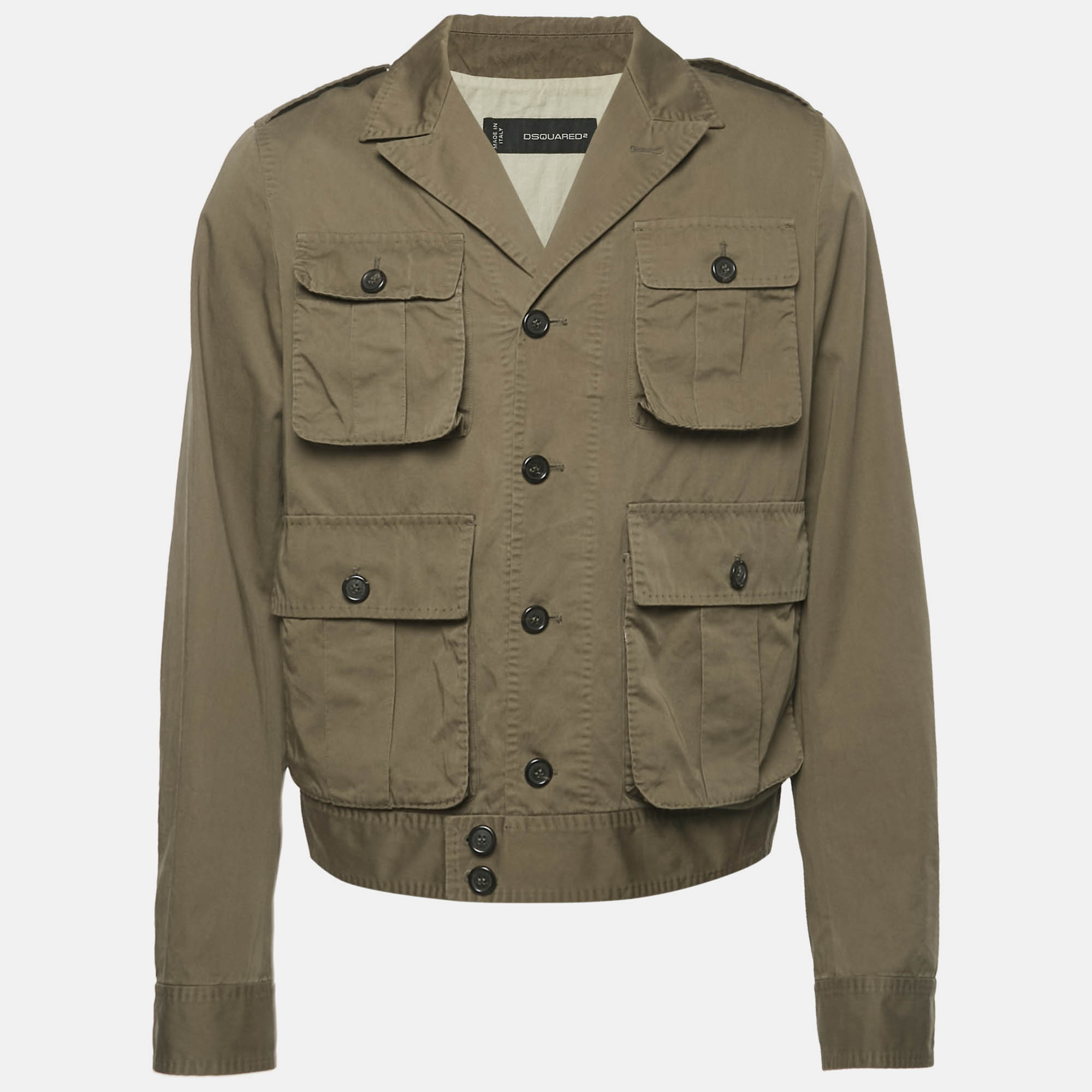 

Dsquared2 Green Cotton Safari Jacket XXL