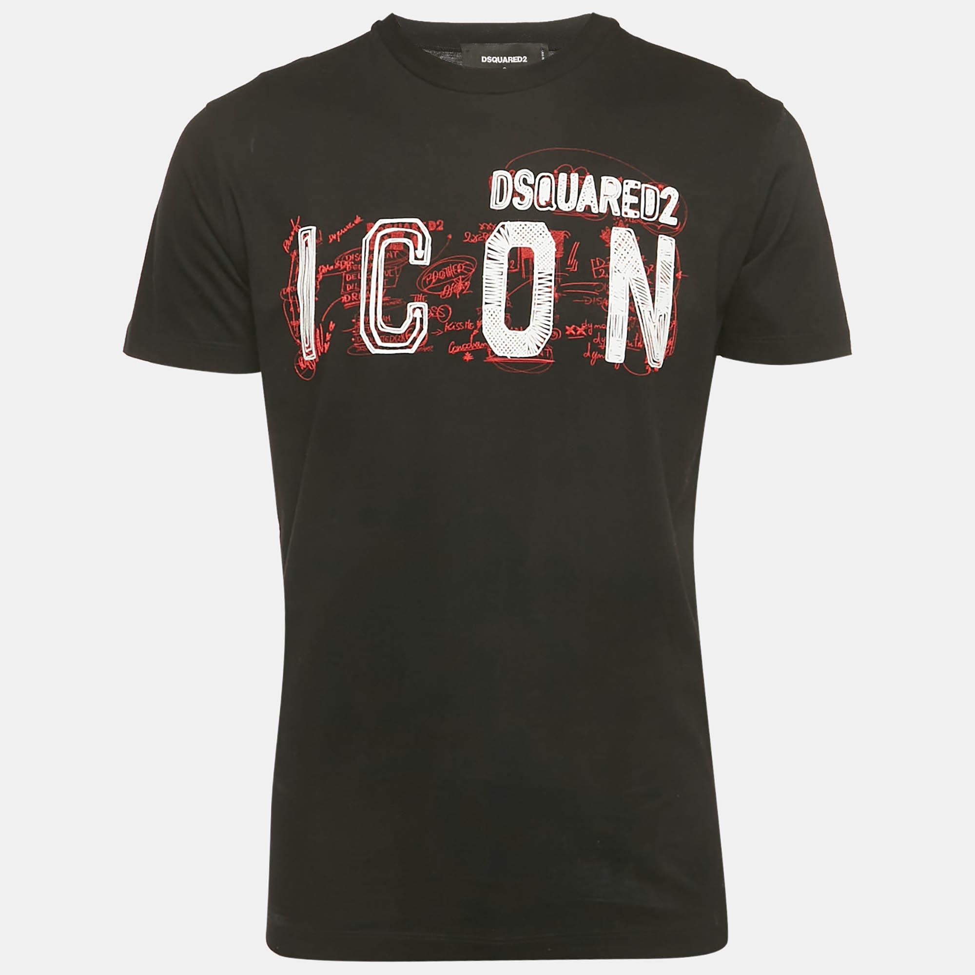

Dsquared2 Black Logo Print Jersey T-Shirt S