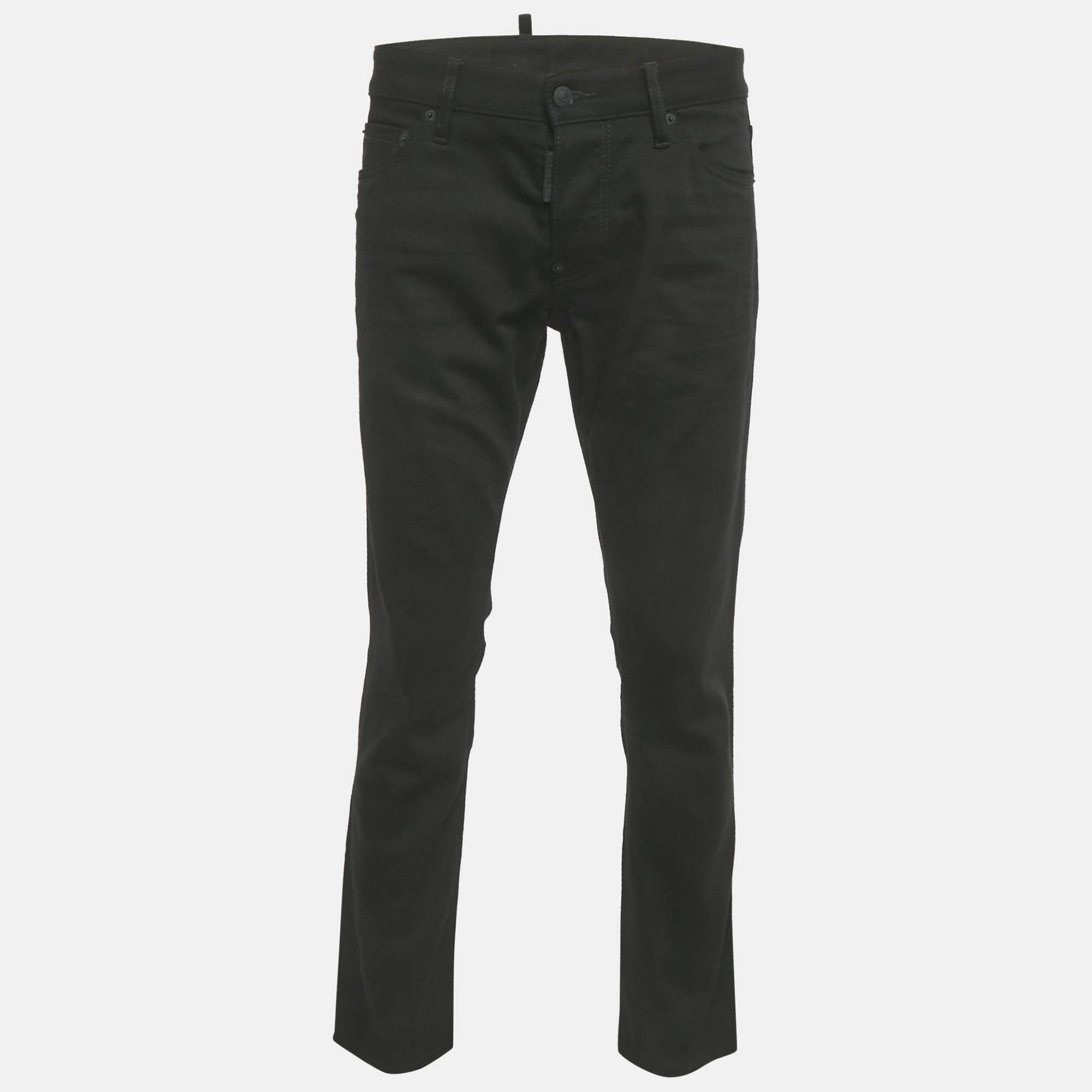 Dsquared2 Black Denim Slim Fit Jeans L Waist 35""