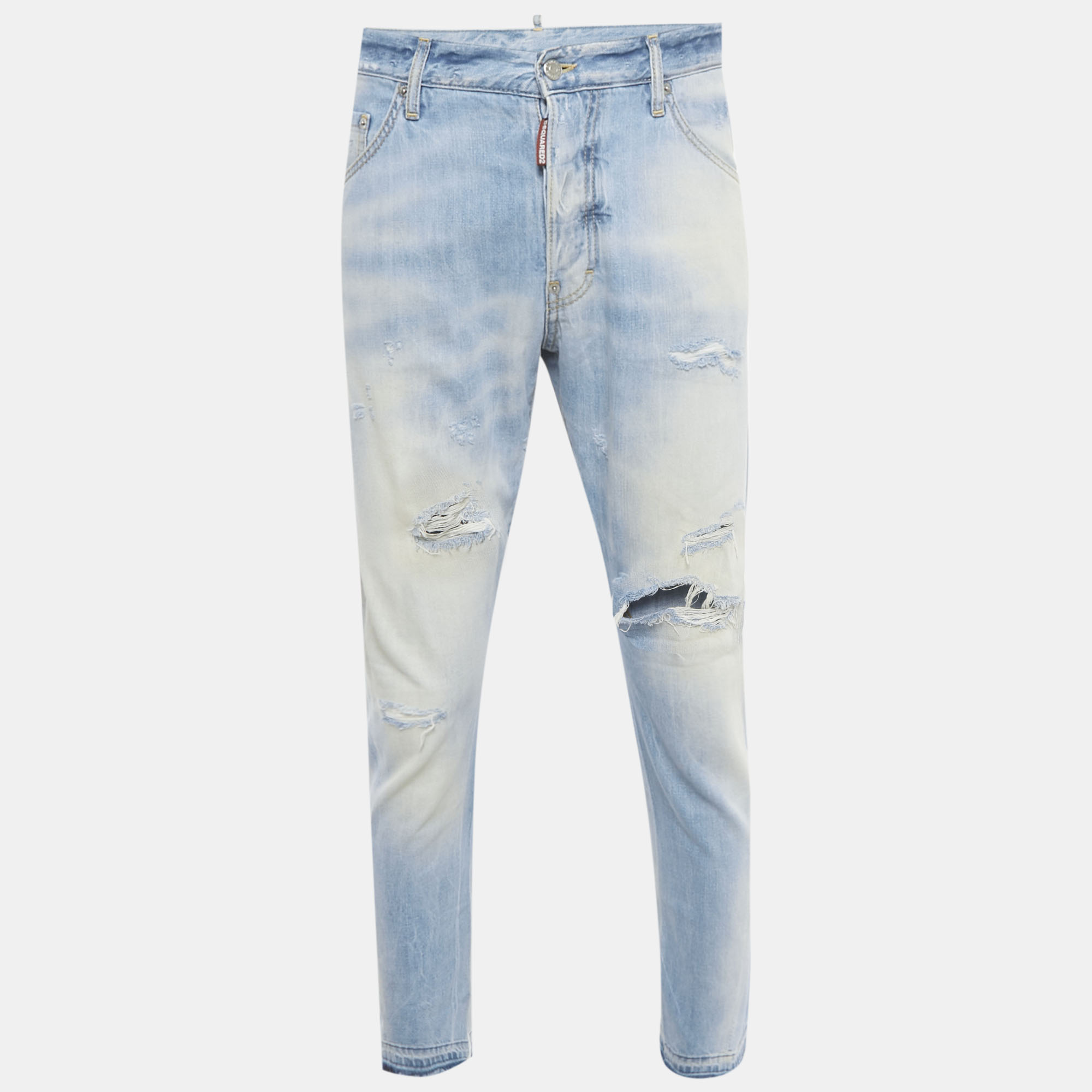

Dsquared2 Blue Distressed Denim Jeans L Waist 36"