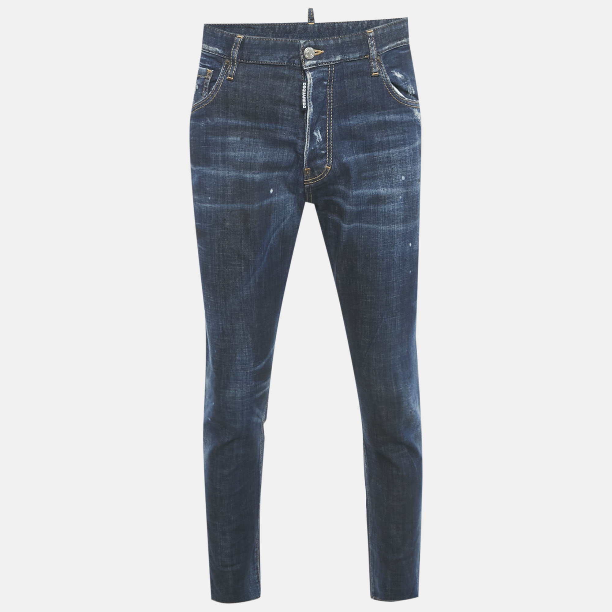 

Dsquared2 Blue Distressed Denim Sexy Mercury Jeans XL Waist 36"