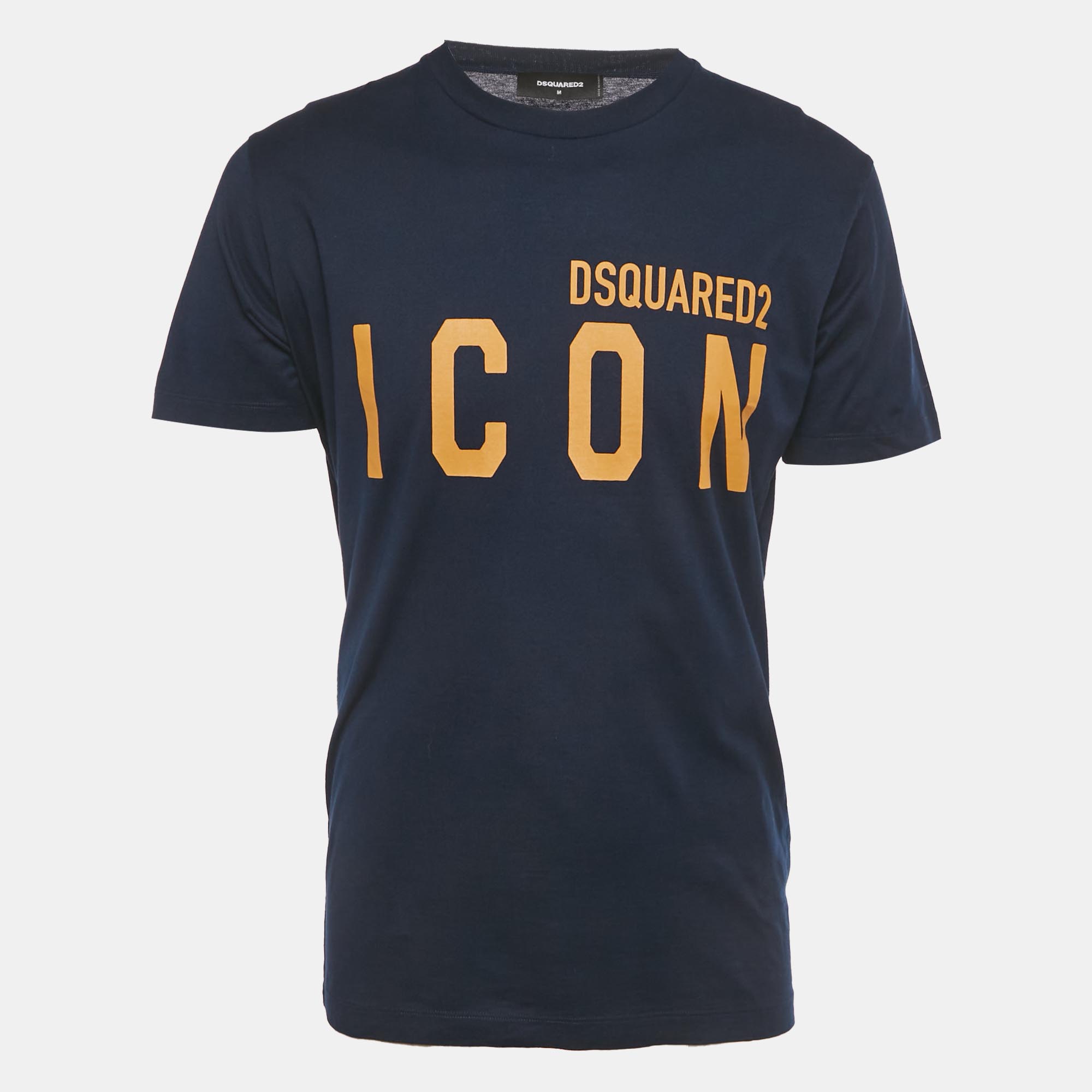 

Dsquared2 Navy Blue Icon Print Jersey Cool Fit T-Shirt M