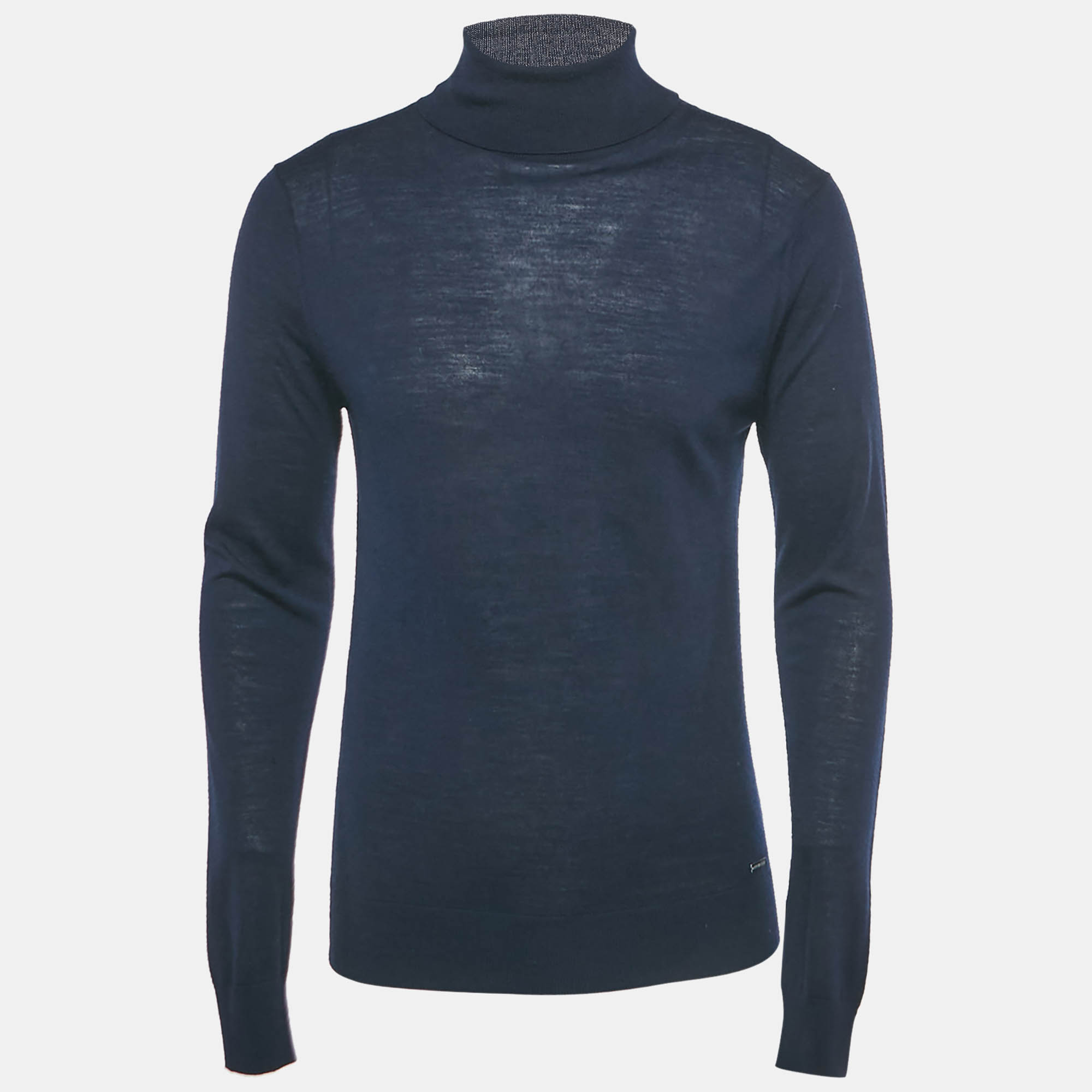 

Dsquared2 Navy Blue Wool Knit Turtle Neck Sweater M