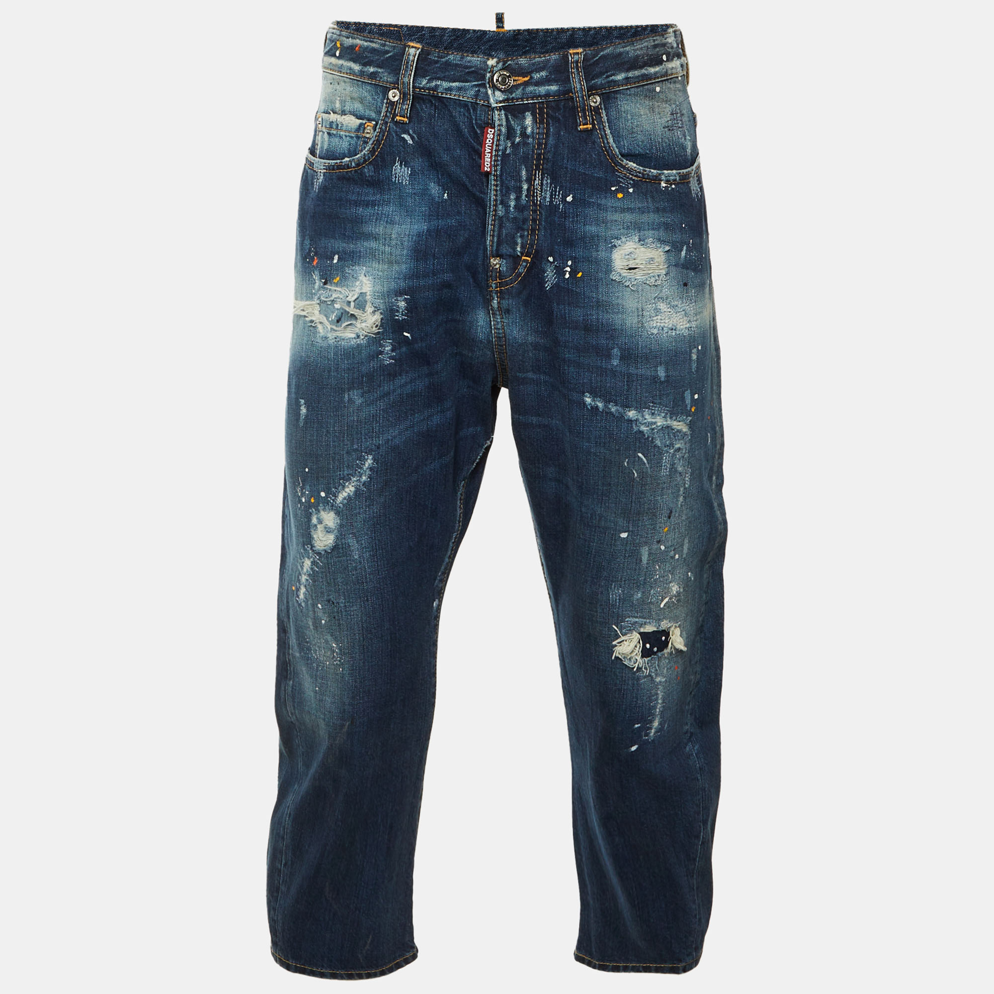 

Dsquared2 Navy Blue Distressed Denim Kawaii Jeans S