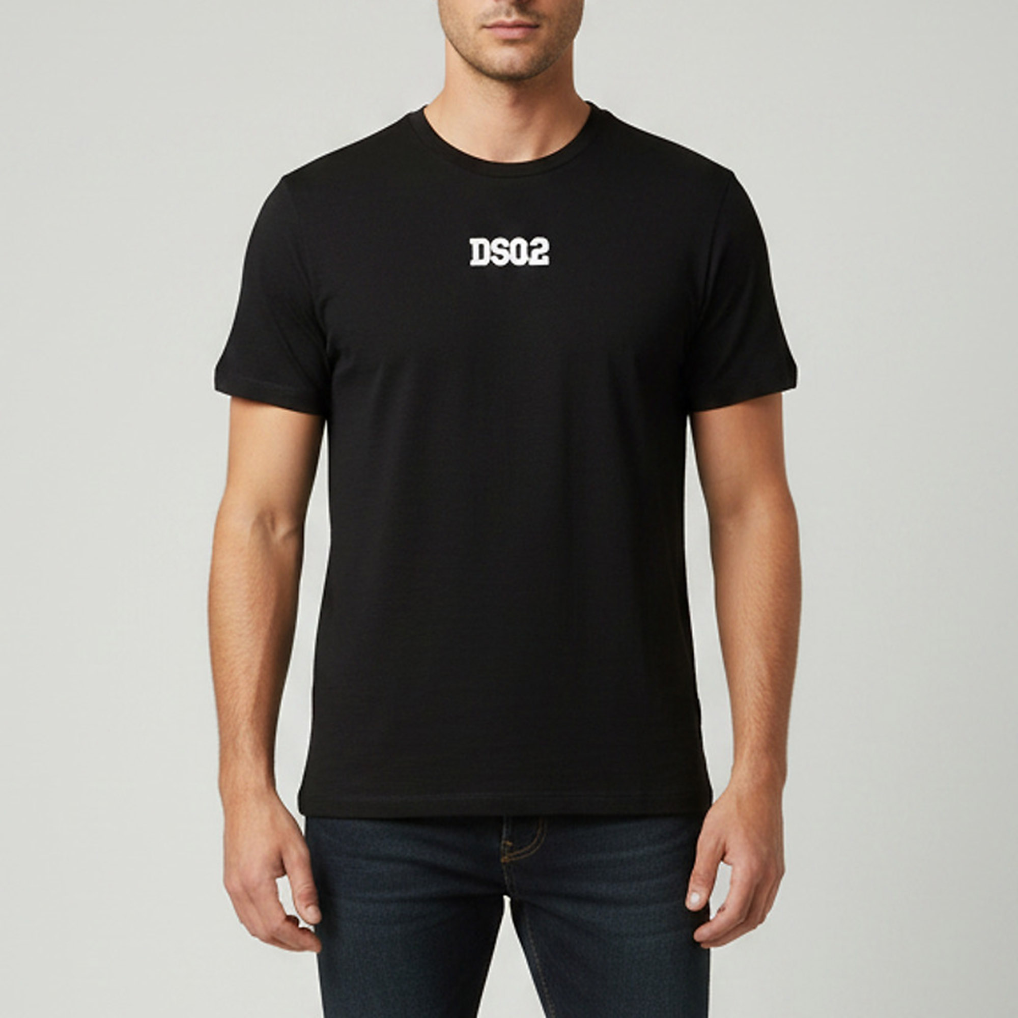 Pre-owned Dsquared2 Black Textured Jersey Short Sleeve T-shirt Xxl