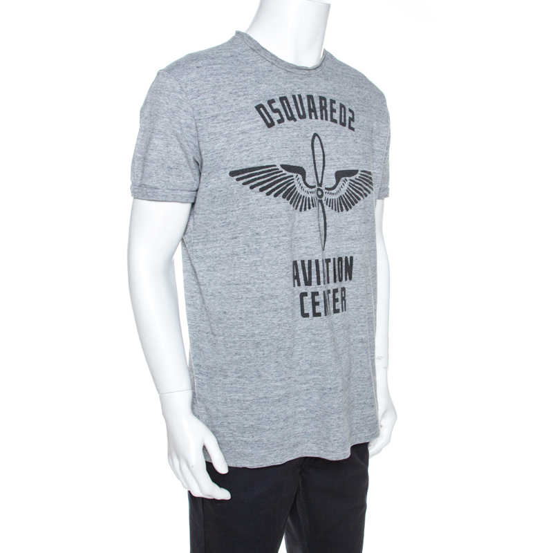 

Dsquared2 Grey Logo Print Cotton Chic Dan Fit T-Shirt