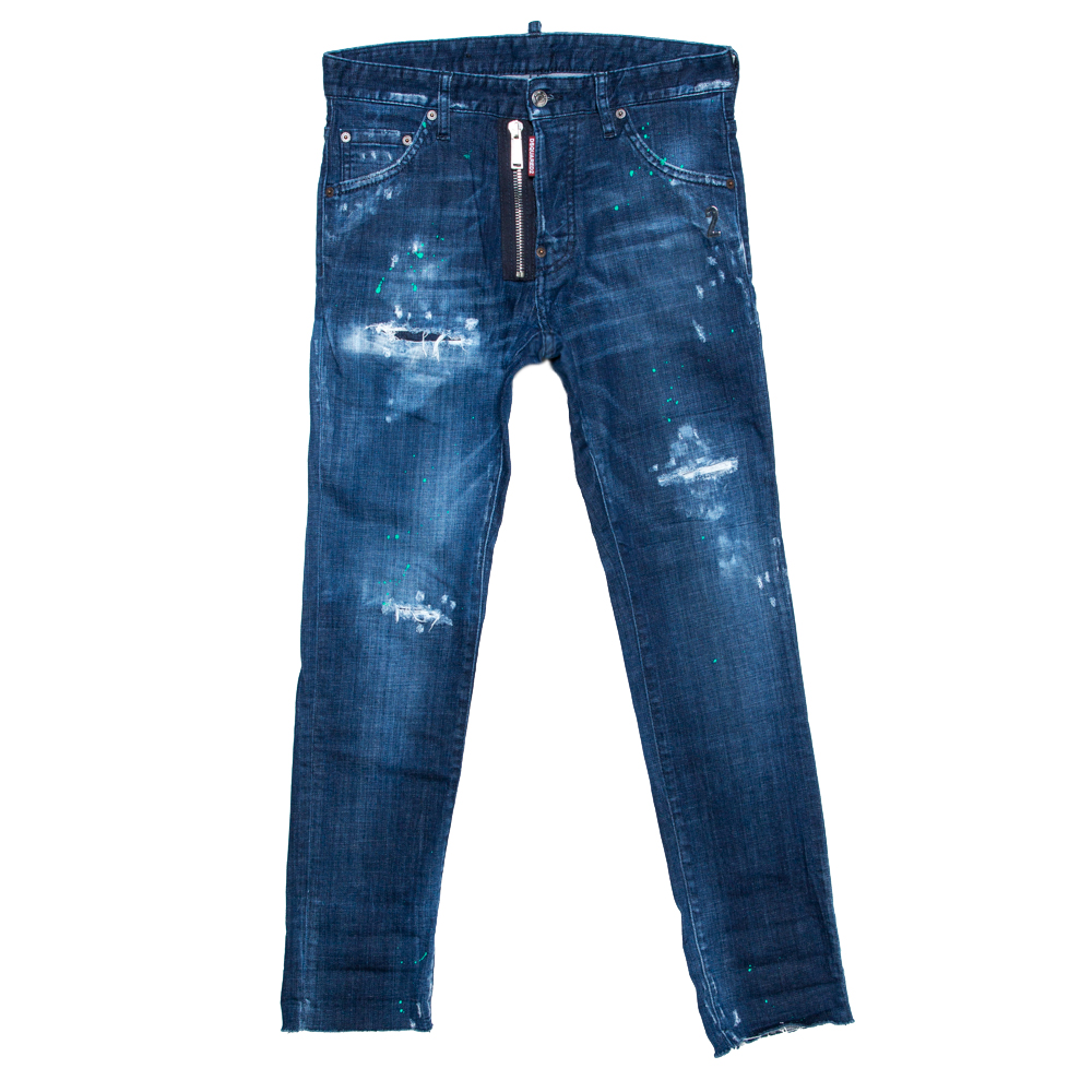Dsquared2 Indigo Distressed Denim Cool Guy Jeans XS