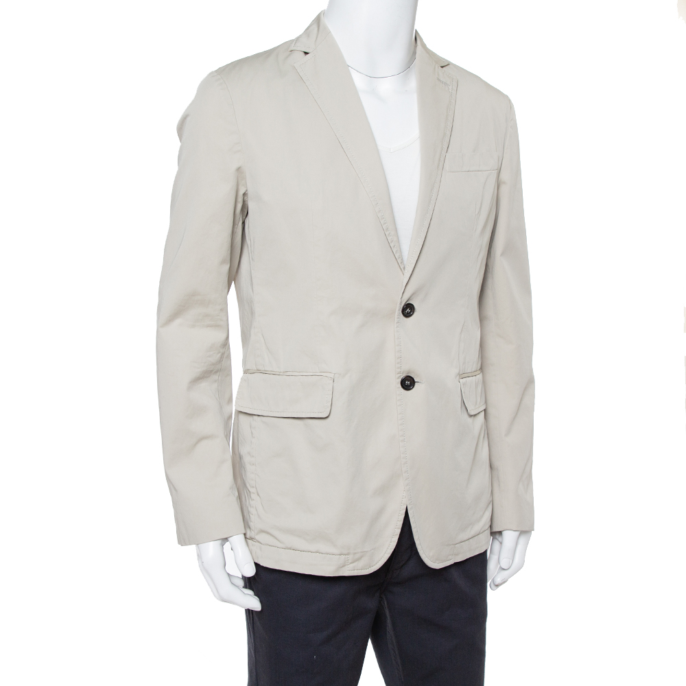 

Dsquared2 Capri Beige Cotton Button Front Jacket