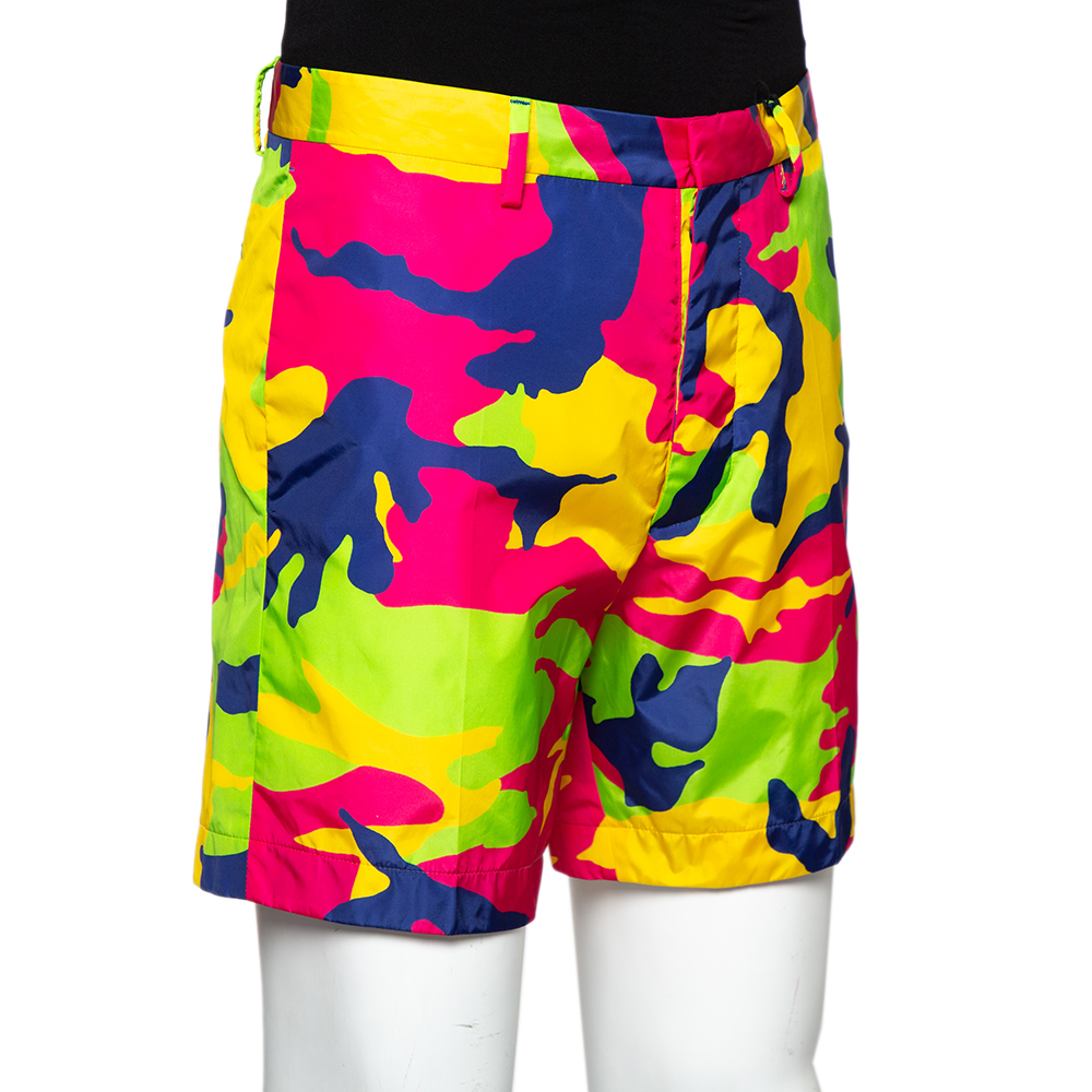 

Dsquared2 Multicolor Neon Camo Printed Shorts