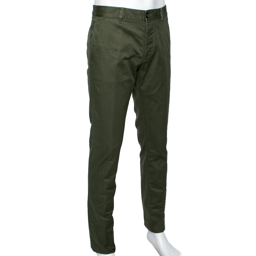 

Dsquared2 Green Cotton tapered Leg Pants