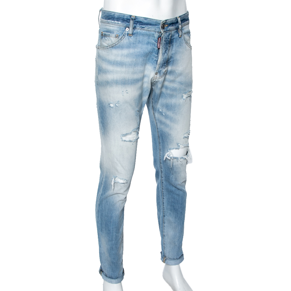 

Dsquared2 Blue Distressed Denim Jeans
