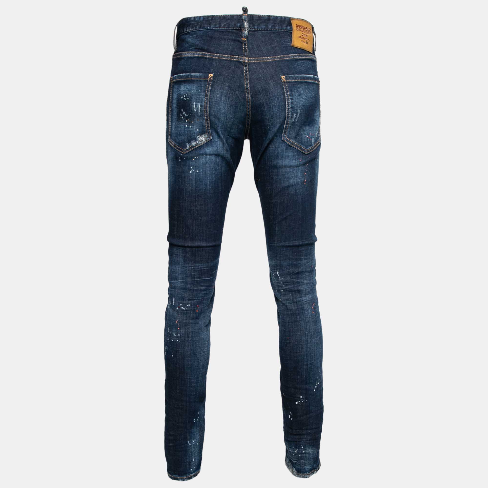 

Dsquared2 Navy Blue Cotton Cool Guy Jeans