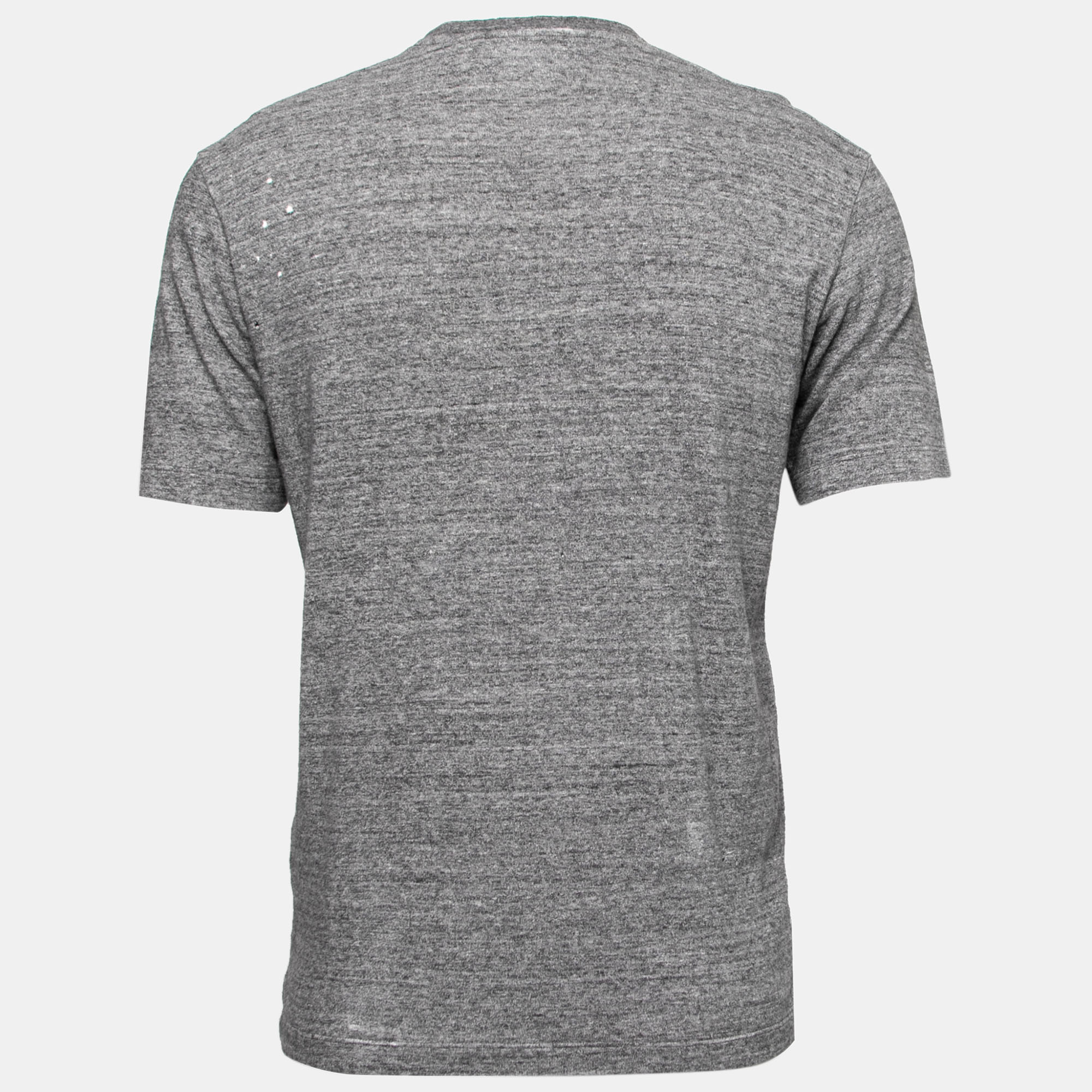 

Dsquared2 Grey Logo Print Cotton New Tight Hetero Guy Fit T-Shirt