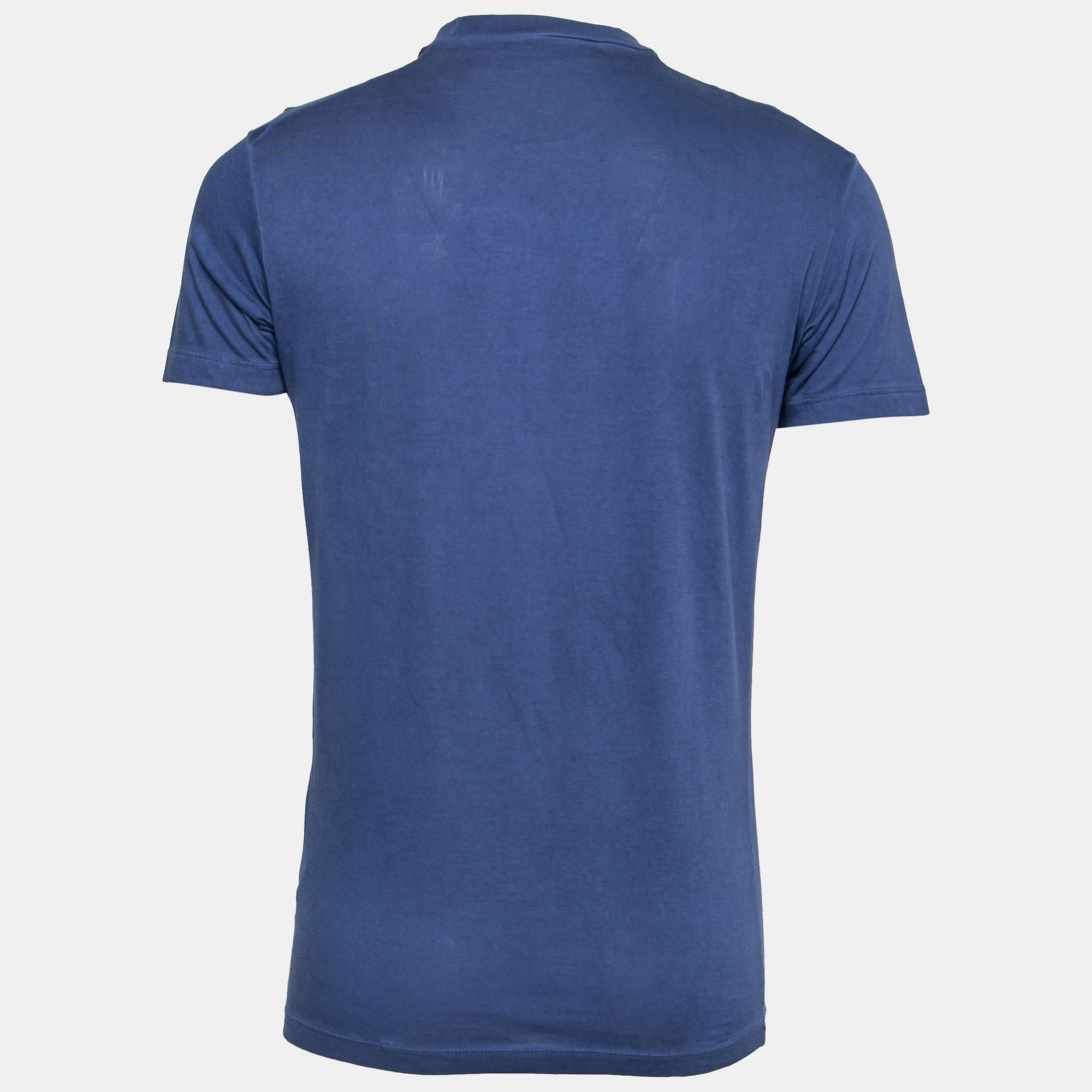 

Dsquared2 Blue Cotton Logo Icon Embroidered T-Shirt