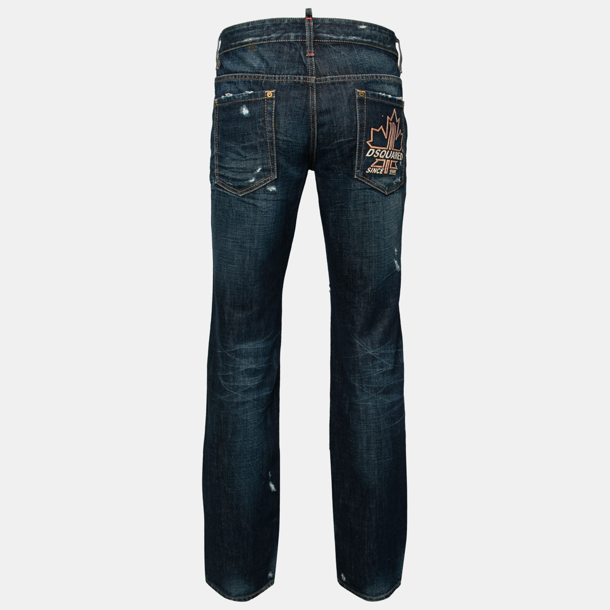 

Dsquared2 Blue Denim Distressed Jeans