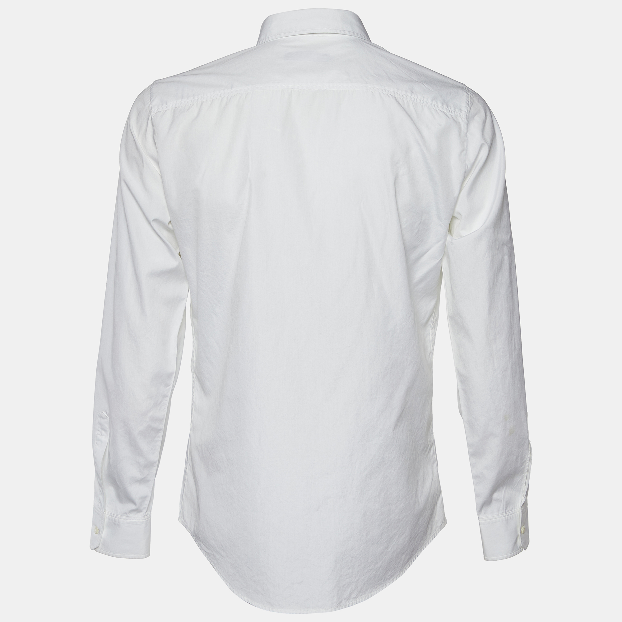 

Dsquared2 White Skull Stars Texture Printed Cotton Button Front Shirt