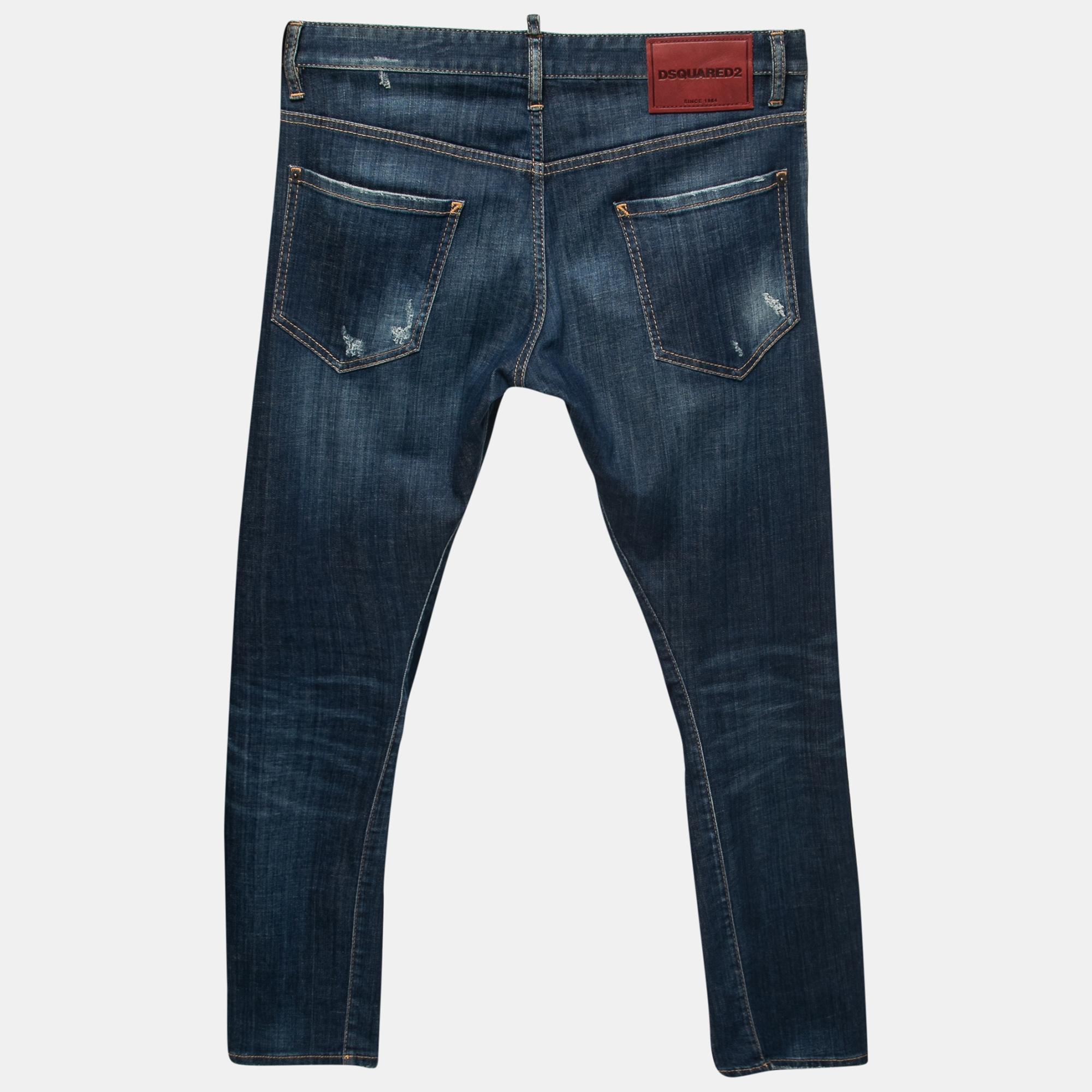 

Dsquared2 Blue Distressed Denim Regular Fit Jeans