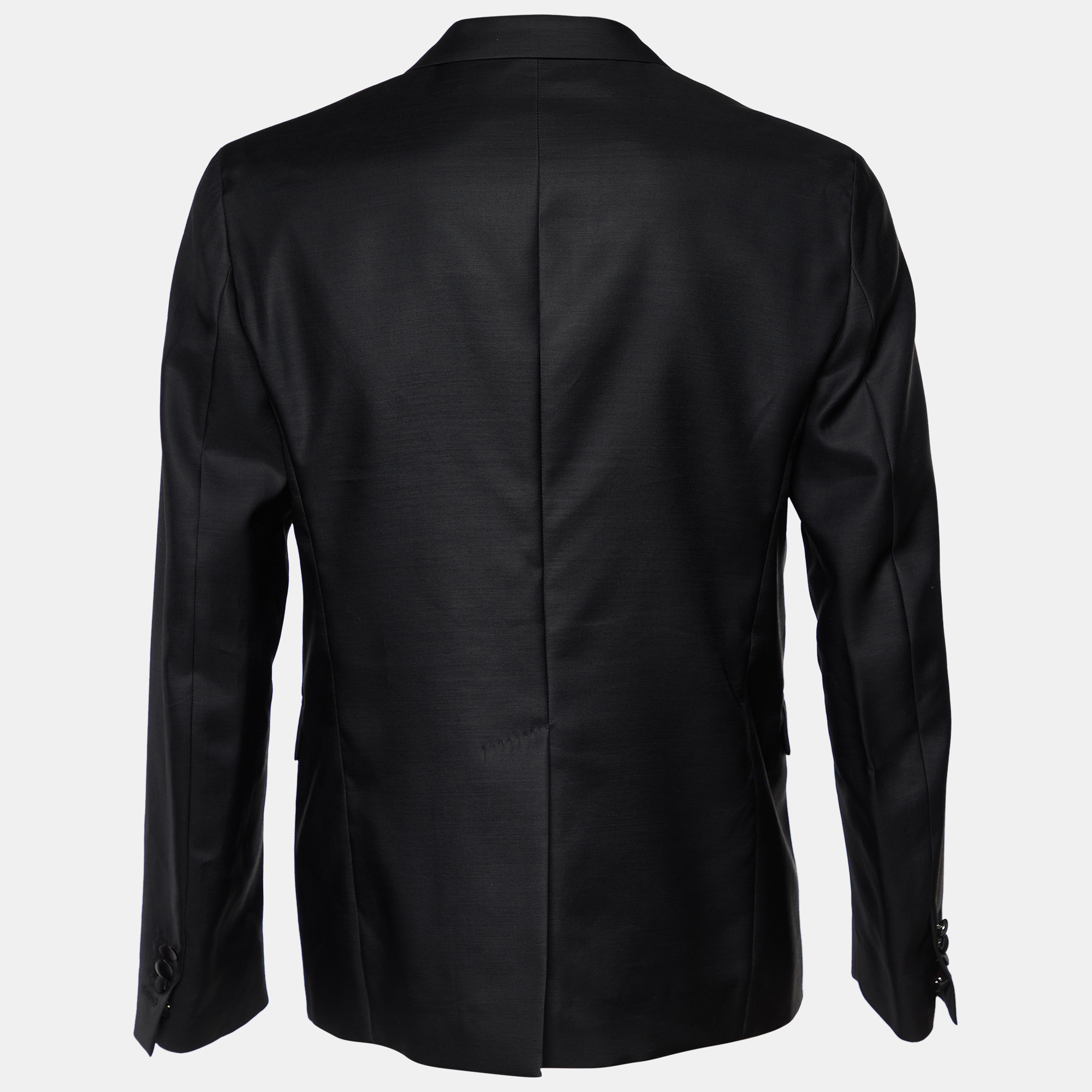 

Dsquared2 Black Wool & Silk Embellished Lapel Detail Tuxedo Jacket
