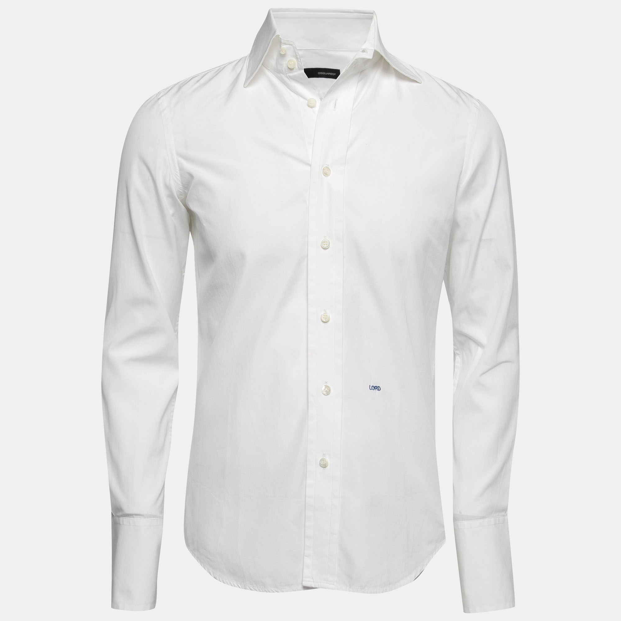 Pre-owned Dsquared2 White Cotton Button Front Shirt S