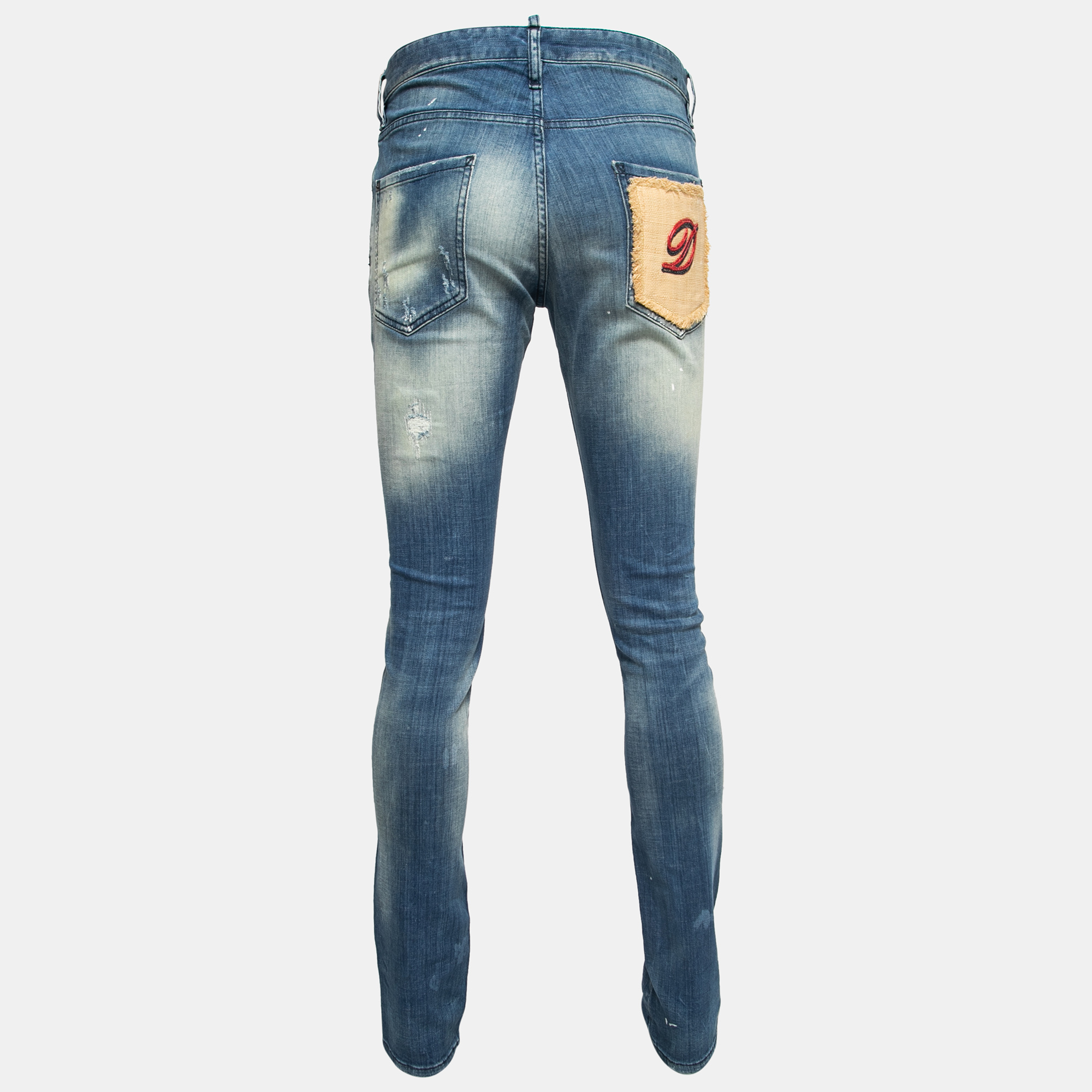 

Dsquared2 Blue Faded Distressed Denim Jeans  Waist 34