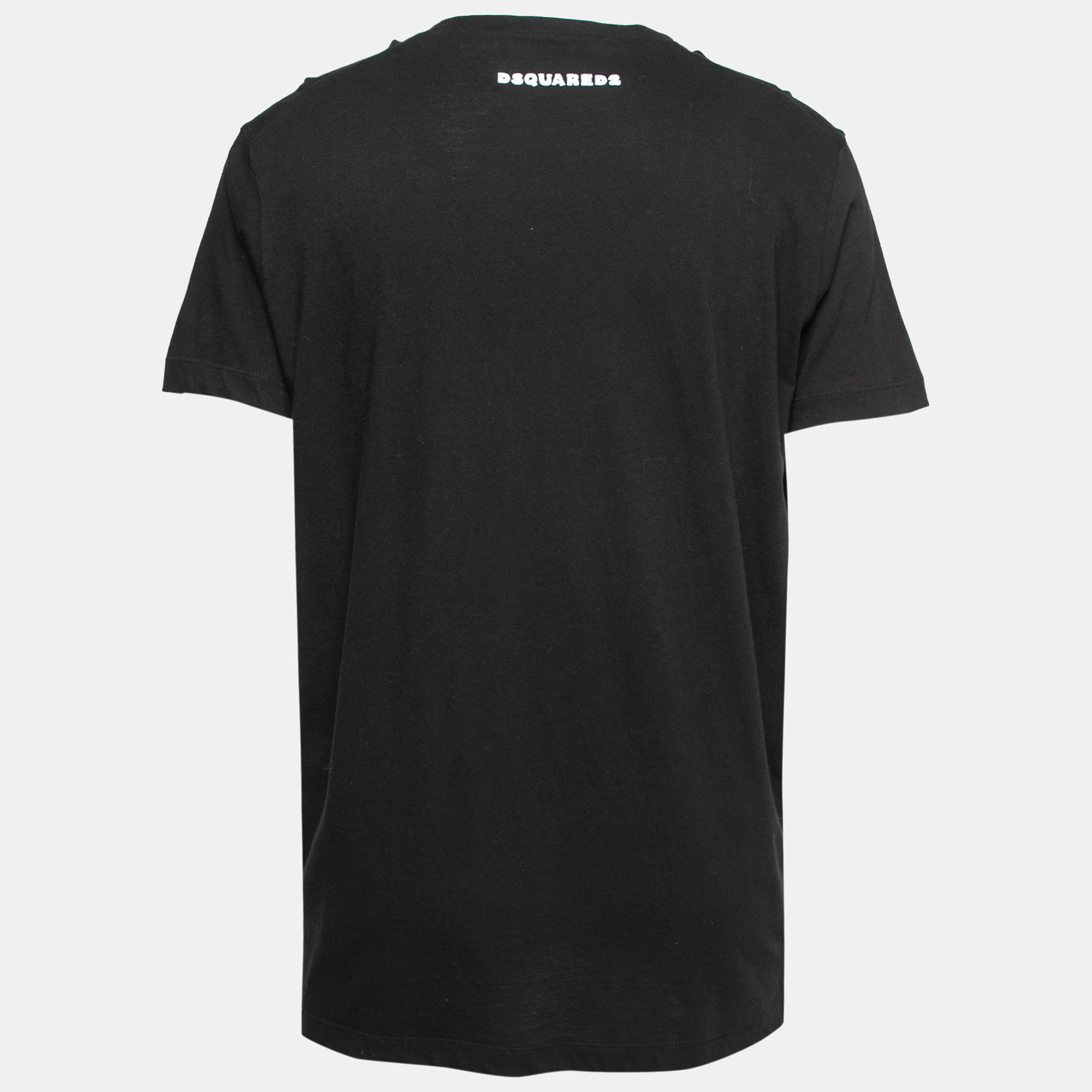 

Dsquared2 Black Luck Print Cotton Cigarette Fit T-Shirt