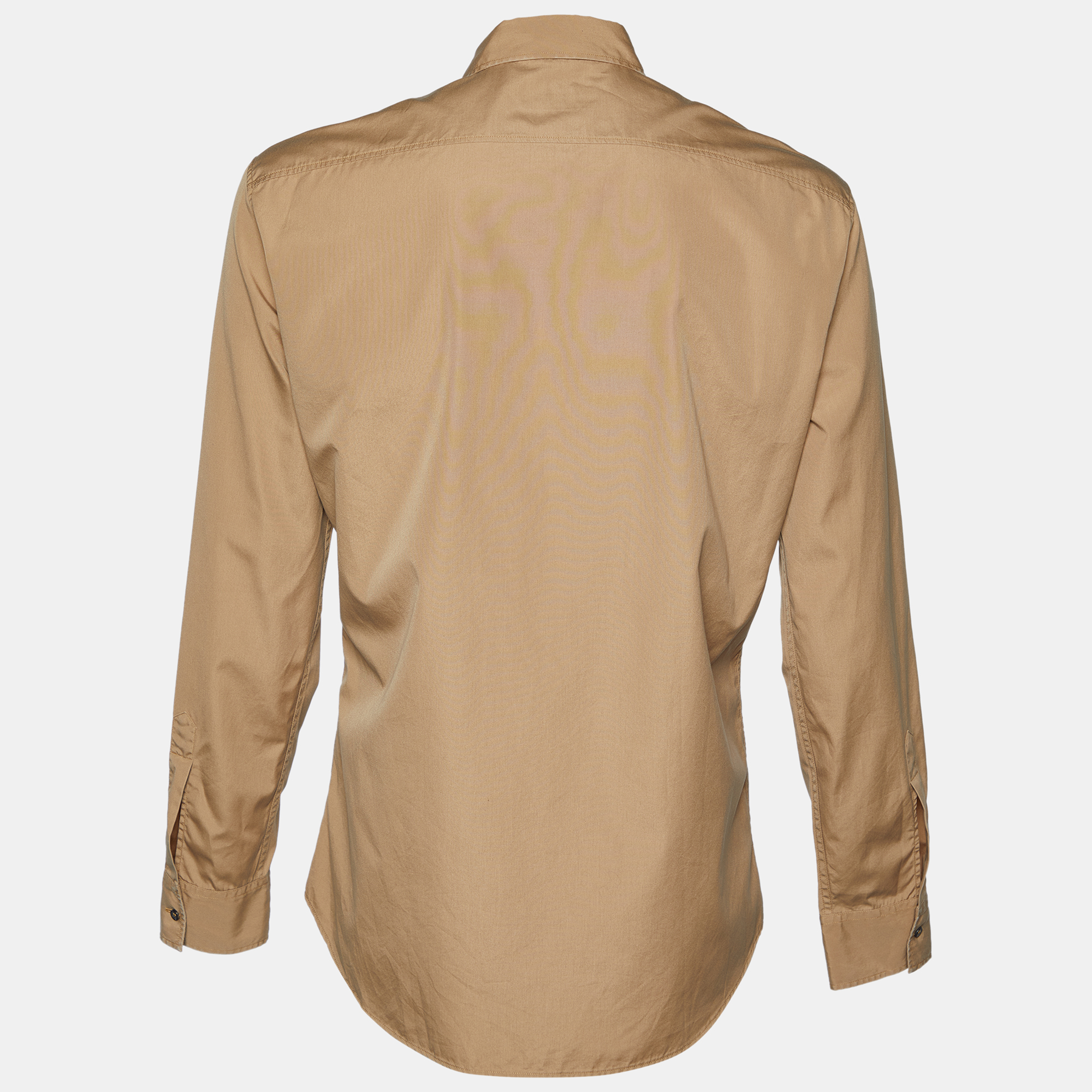 

Dsquared2 Brown Cotton Applique Detail Button Front Shirt