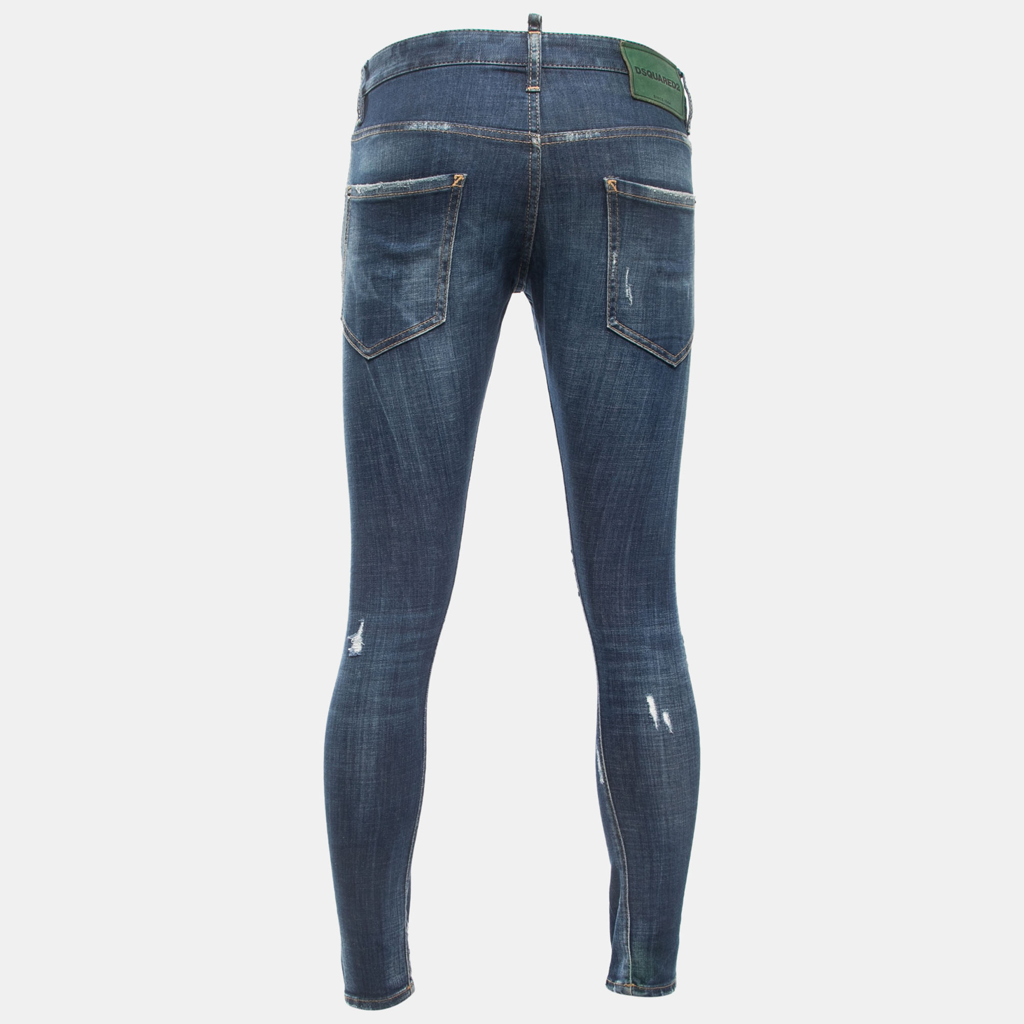 

Dsquared2 Blue Washed & Distressed Denim Jeans  Waist 32