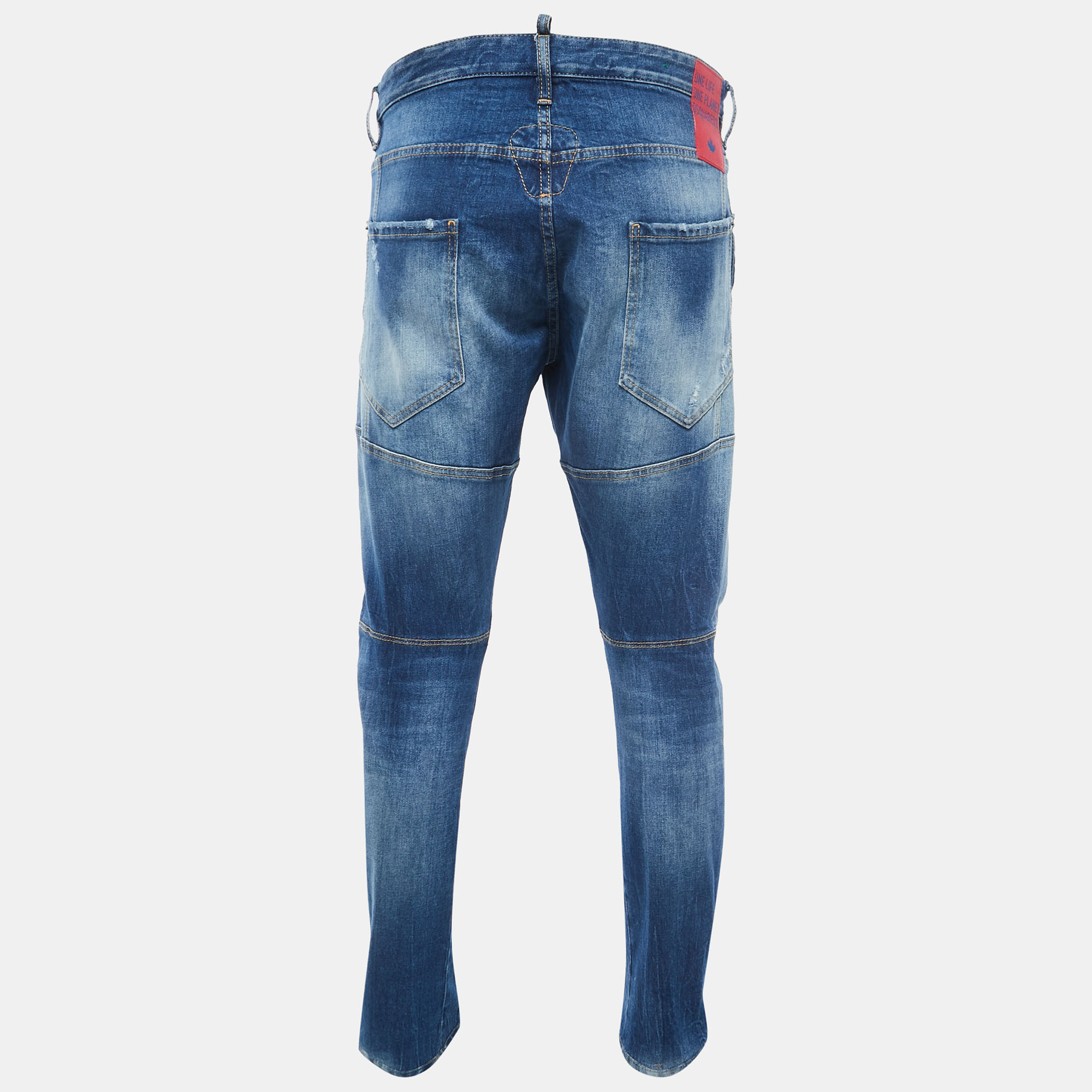 

Dsquared2 Blue Washed & Distressed Denim Jeans  Waist 38