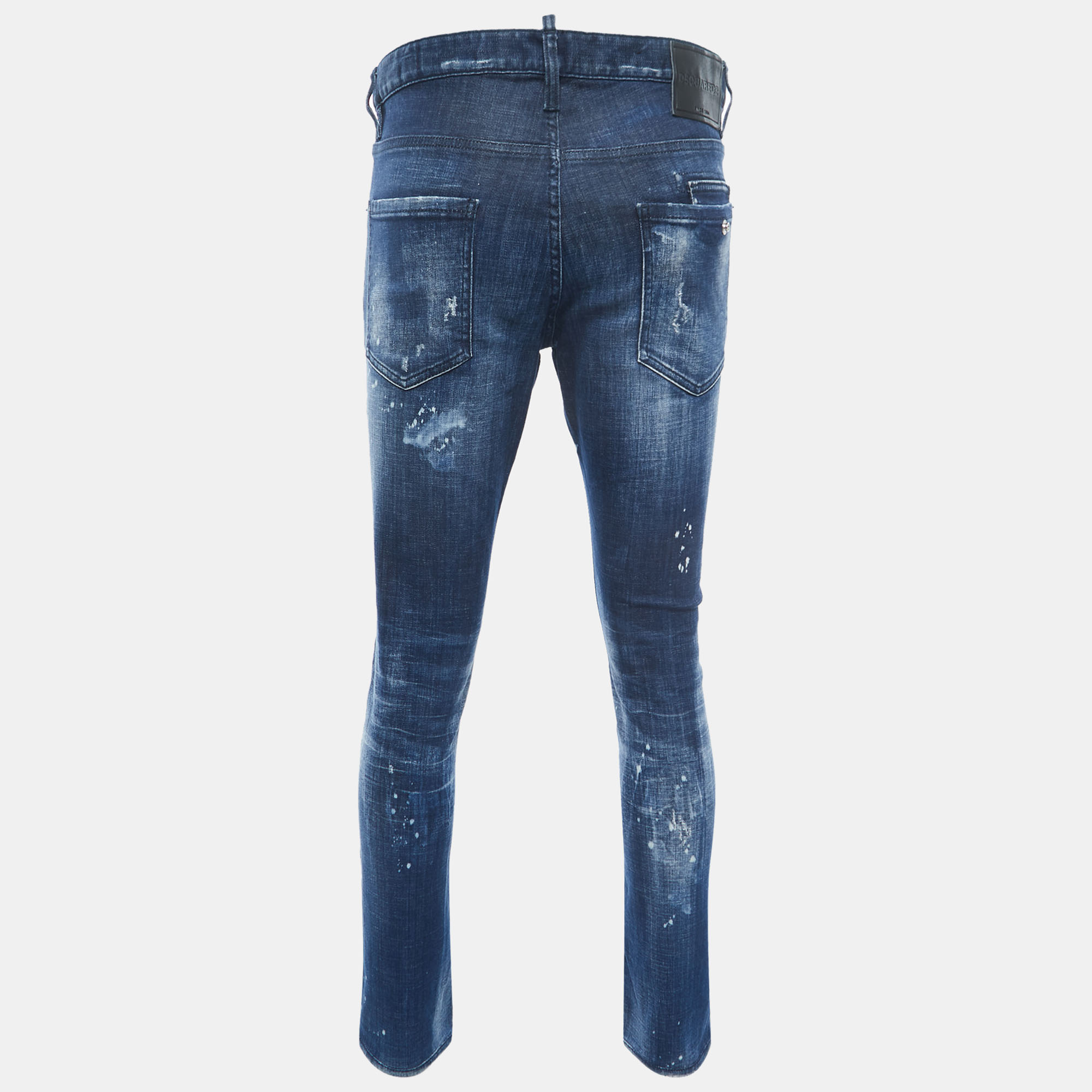 

Dsquared2 Blue Washed & Distressed Denim Jeans  Waist 38