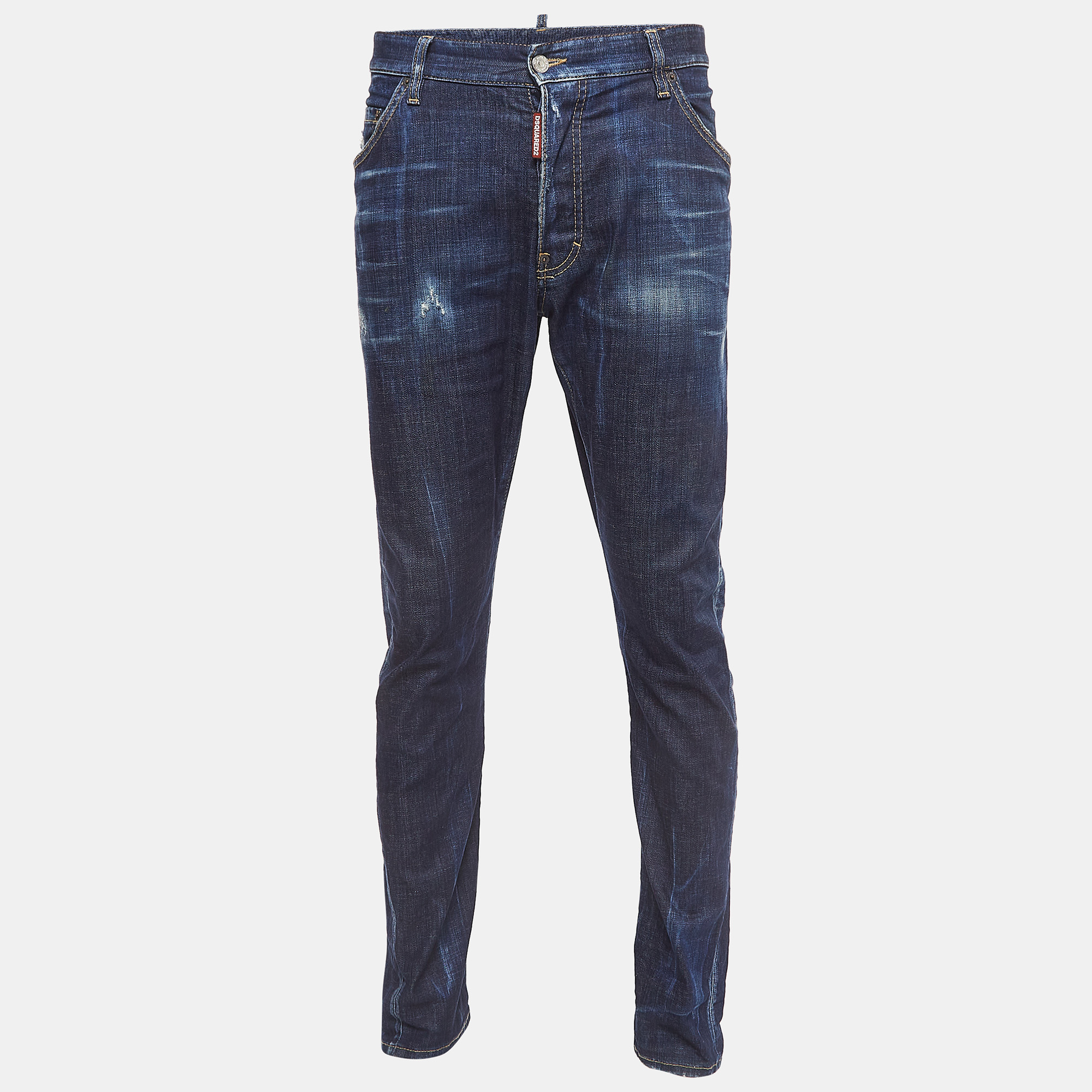

Dsquared2 Blue Faded Denim Slim Fit Jeans XL Waist 38''