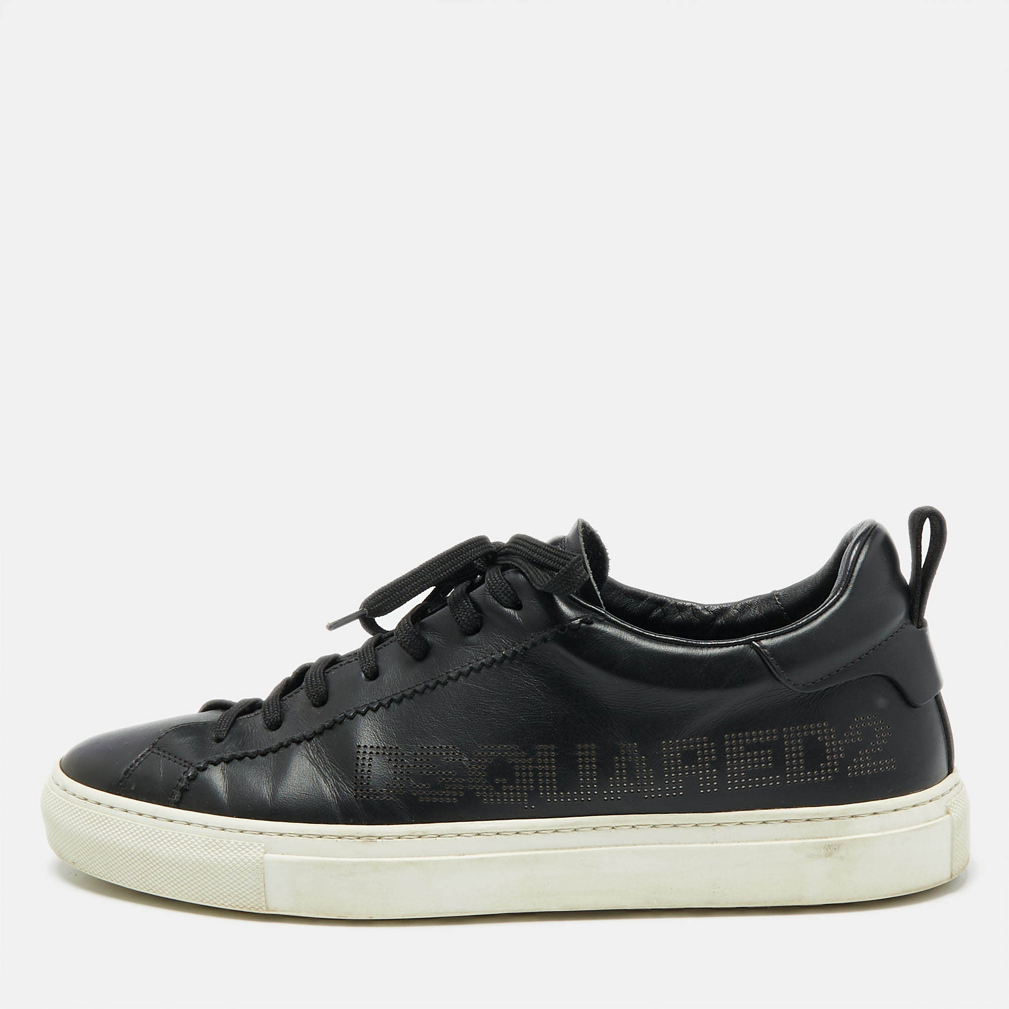 

Dsquared2 Black Leather Low Top Sneakers Size