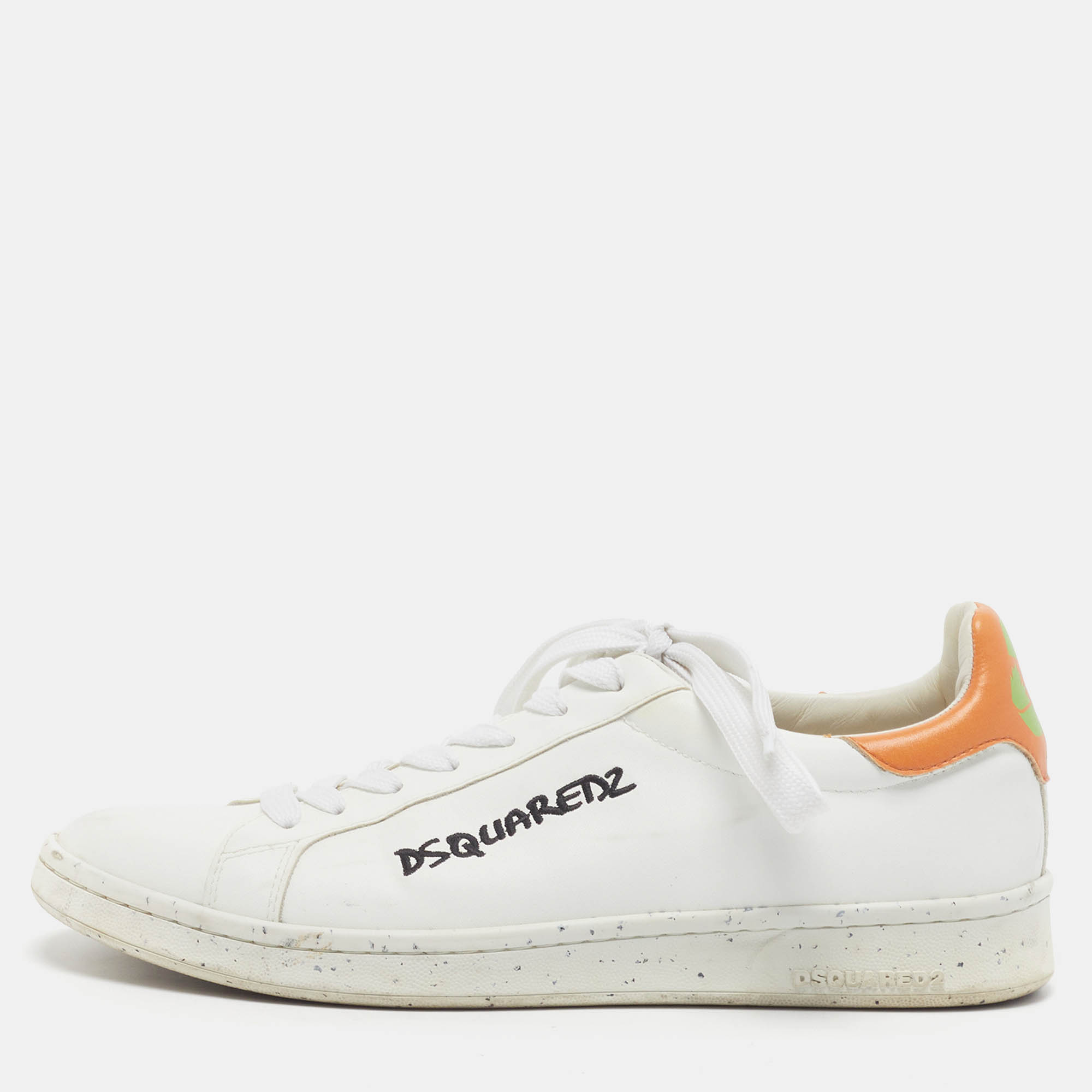 

Dsquared2 Size  White Leather Lace Up Sneakers