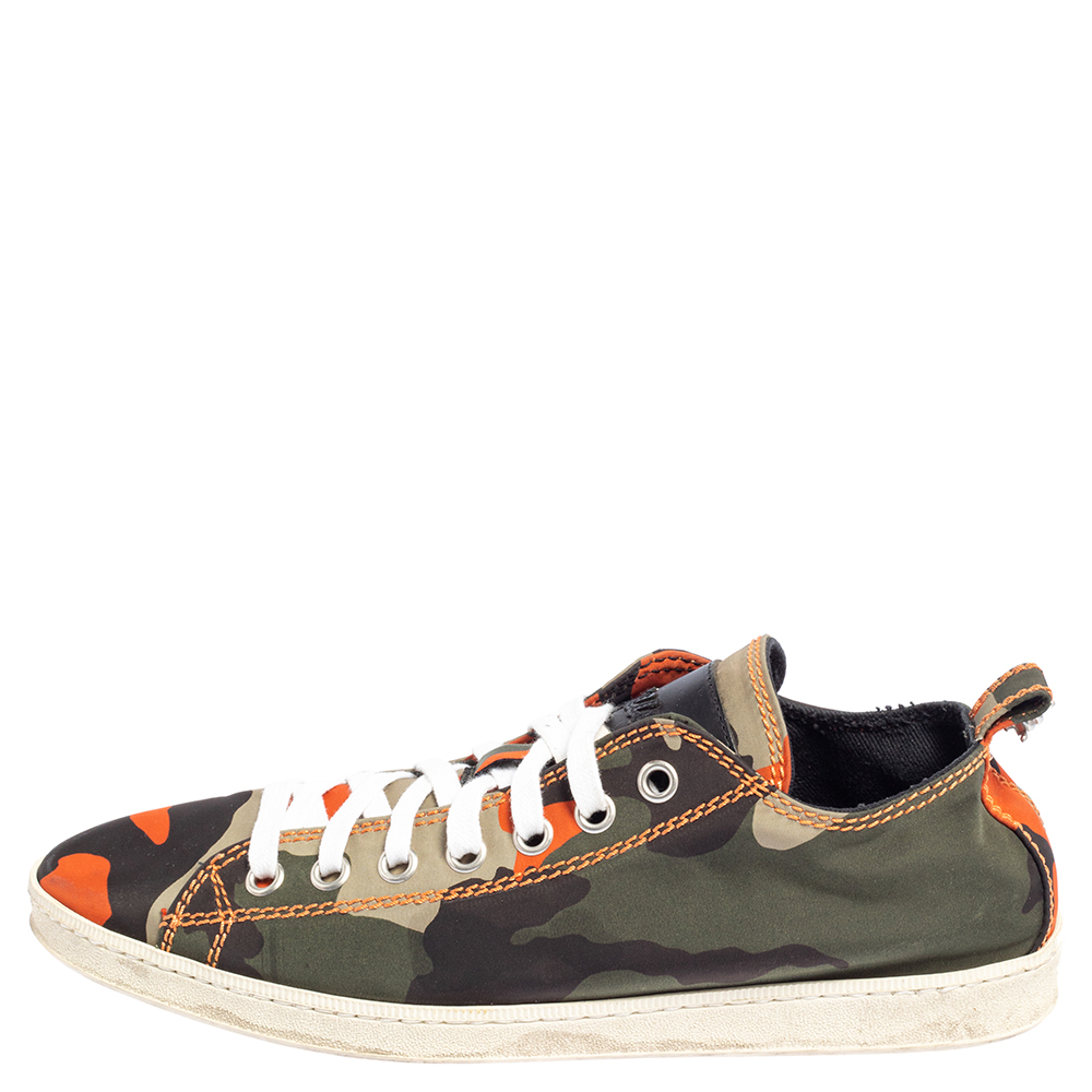 

Dsquared Camouflage Fabric Low Top Sneakers Size, Green
