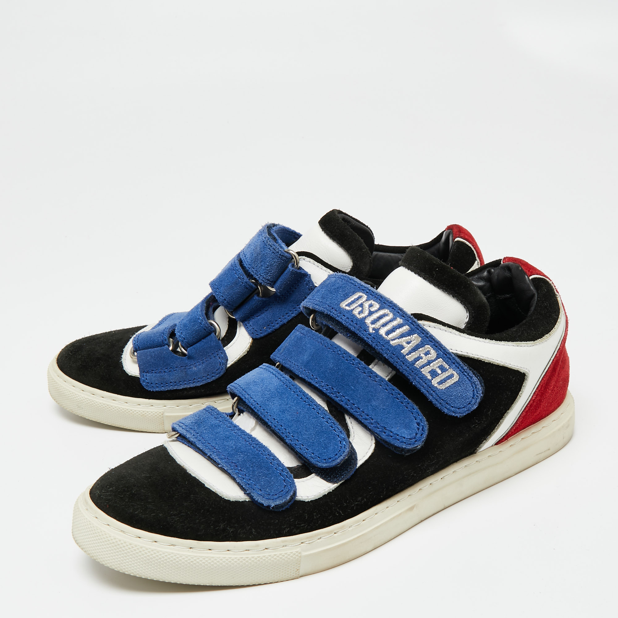 

Dsquared2 Multicolor Leather And Suede Low Top Sneakers Size
