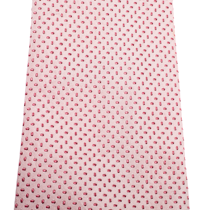 Pre-owned Dunhill Pink Jacquard Silk Traditional Tie