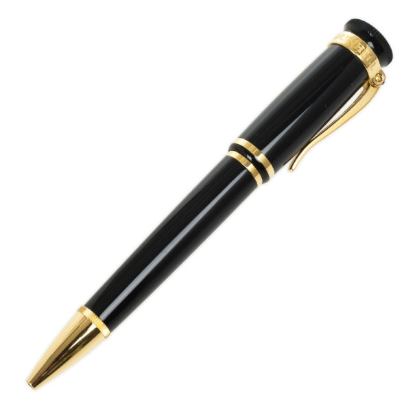 Dunhill Sentryman Black Resin Gold Plated Pen Ballpoint