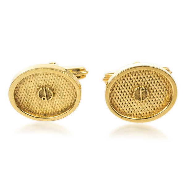 Dunhill Oval Gold Plated Cufflinks