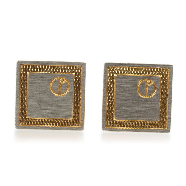 Dunhill Brushed Palladium and Gold Plated Cufflinks