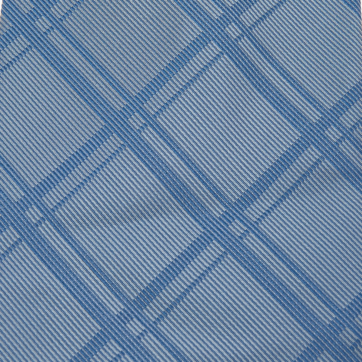 

Dunhill Blue Check Patterned Traditional Silk Tie