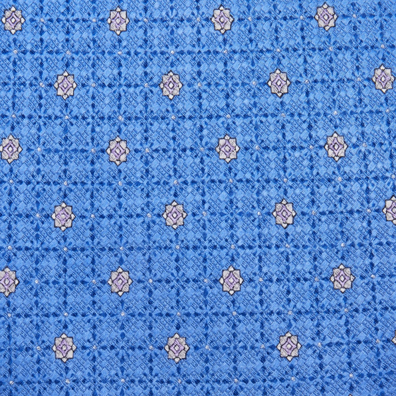 

Dunhill Blue Floral Motif Jacquard Silk Tie