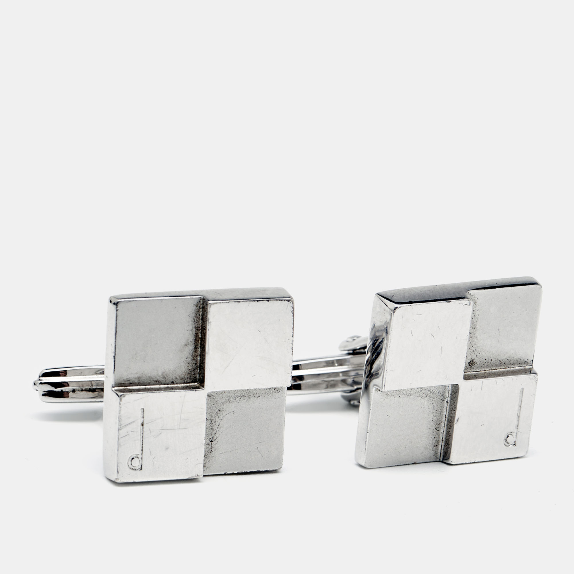 Pre-owned Dunhill Sterling Silver Square Cufflinks