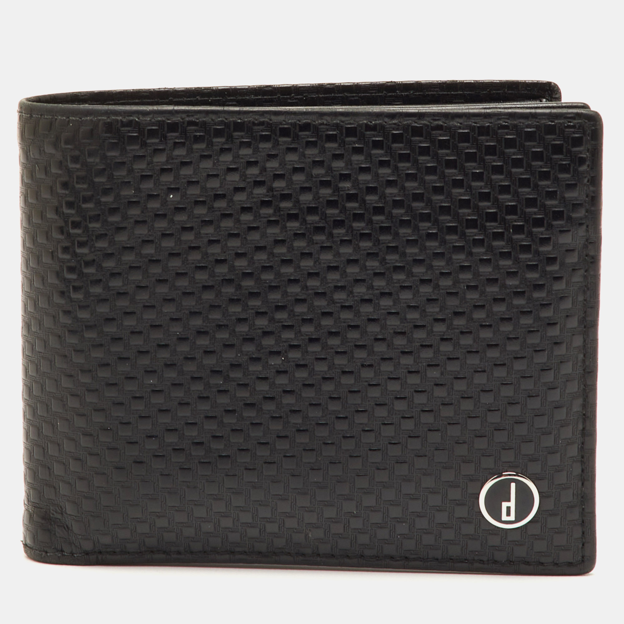 

Dunhill Black Embossed Leather Bifold Wallet