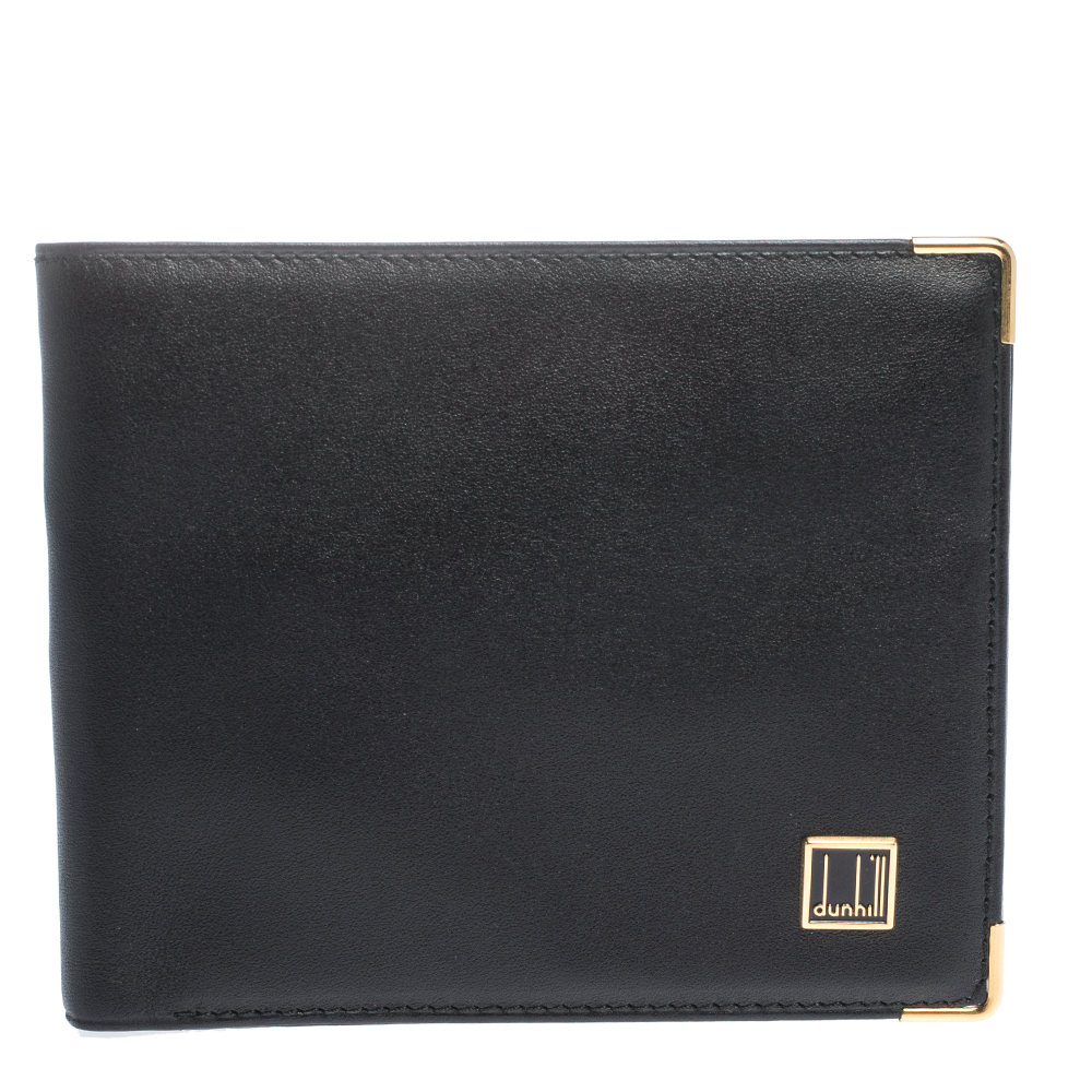 Pre-owned Dunhill Black Leather Bifold Wallet | ModeSens