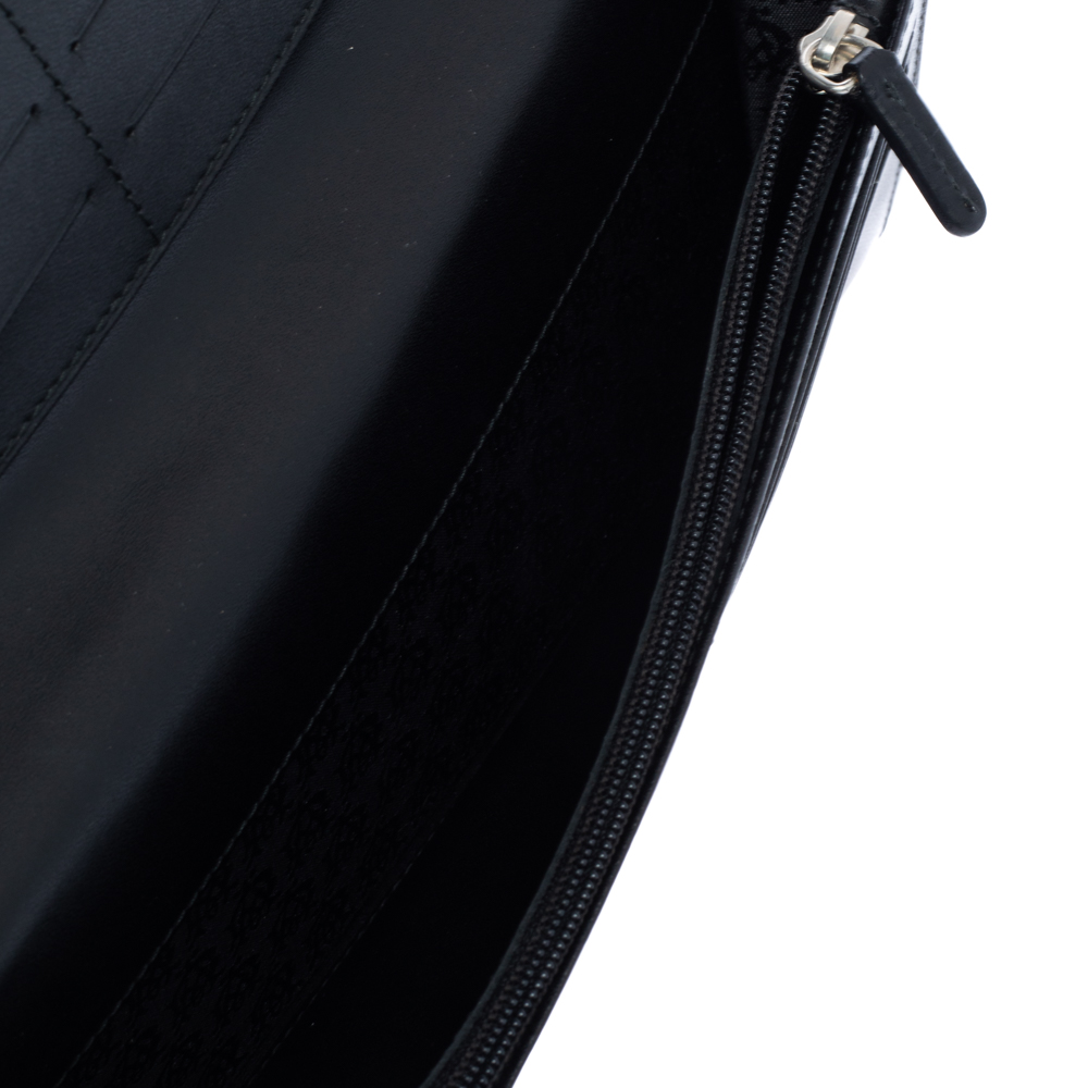 

Dunhill Black Leather Flap Long Wallet