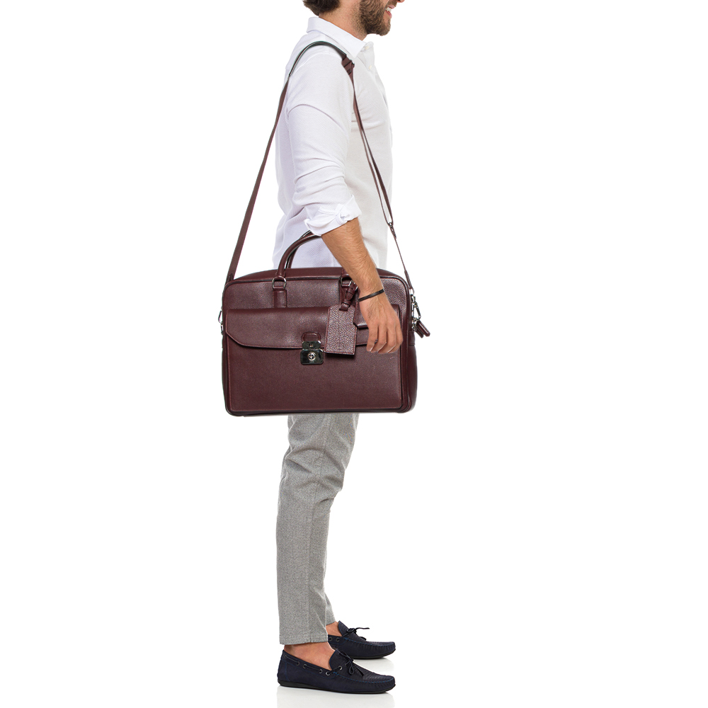 

Dunhill Burgundy Leather Briefcase