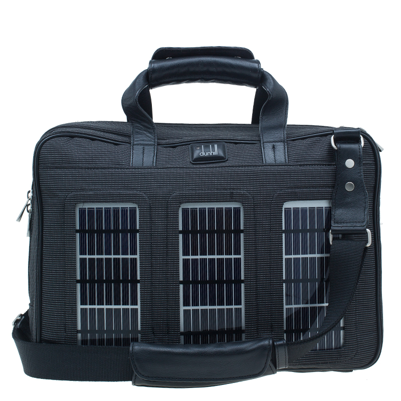 Dunhill Black Nylon Avorities Solar Panel Messenger Bag